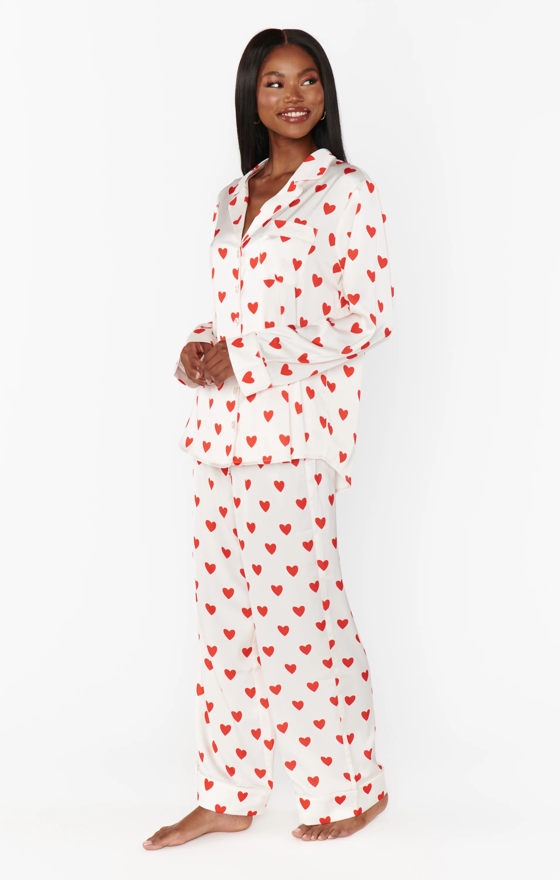 Classic PJ Set ~ Queen of Hearts Silky