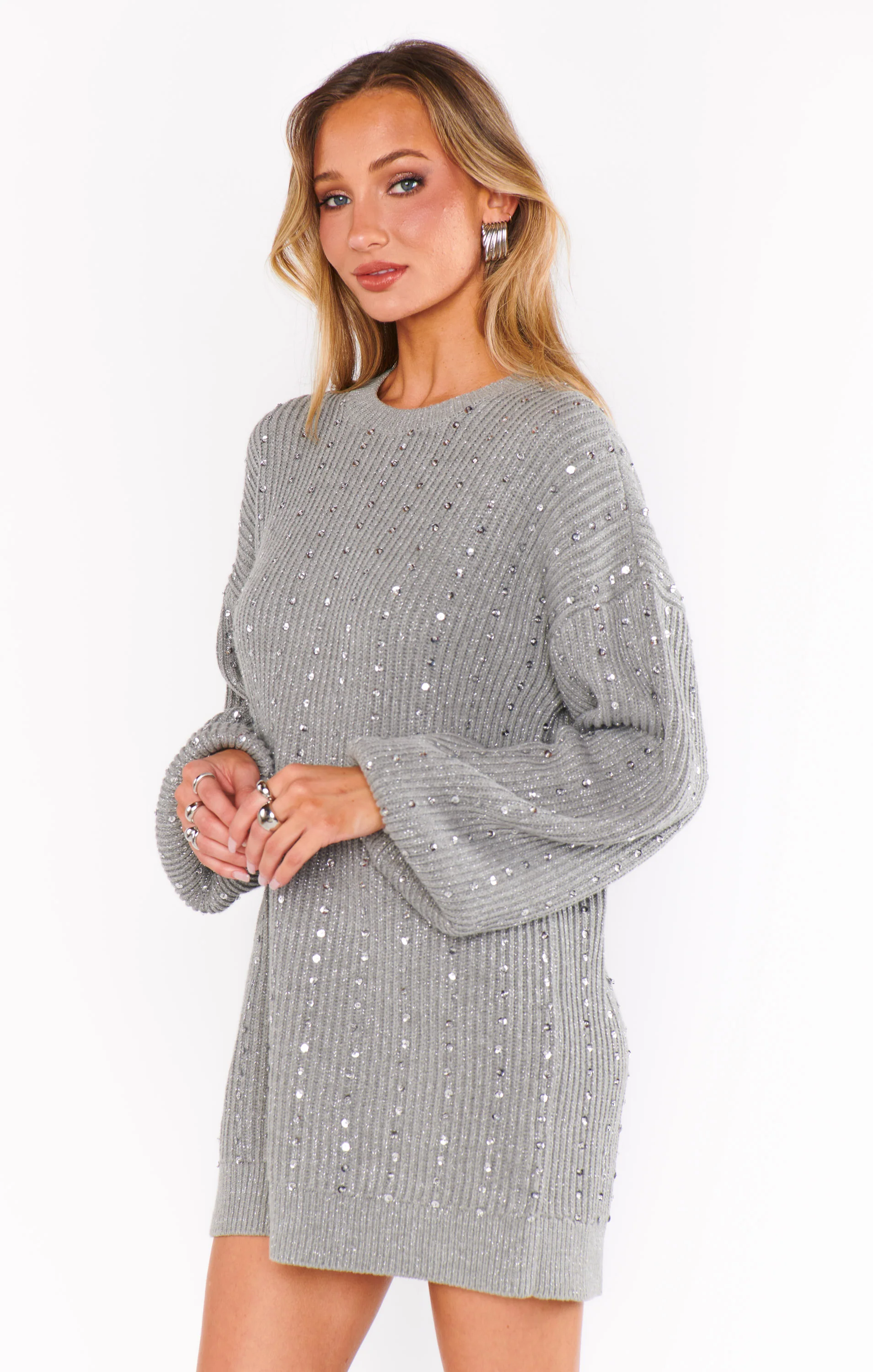 Fashion Sweater Dress ~ Sparkly Knit