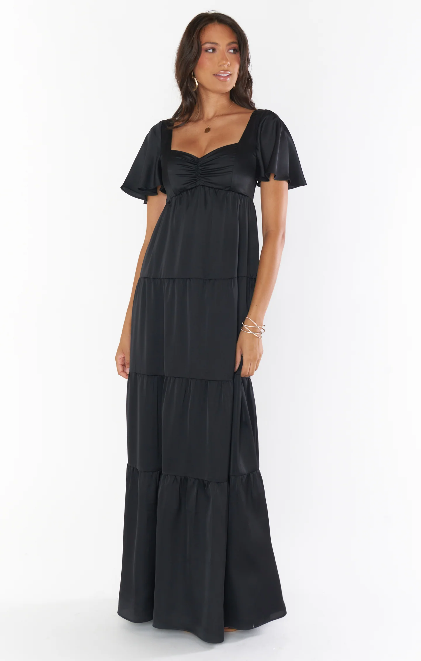 Elena Maxi Dress ~ Black Velvet