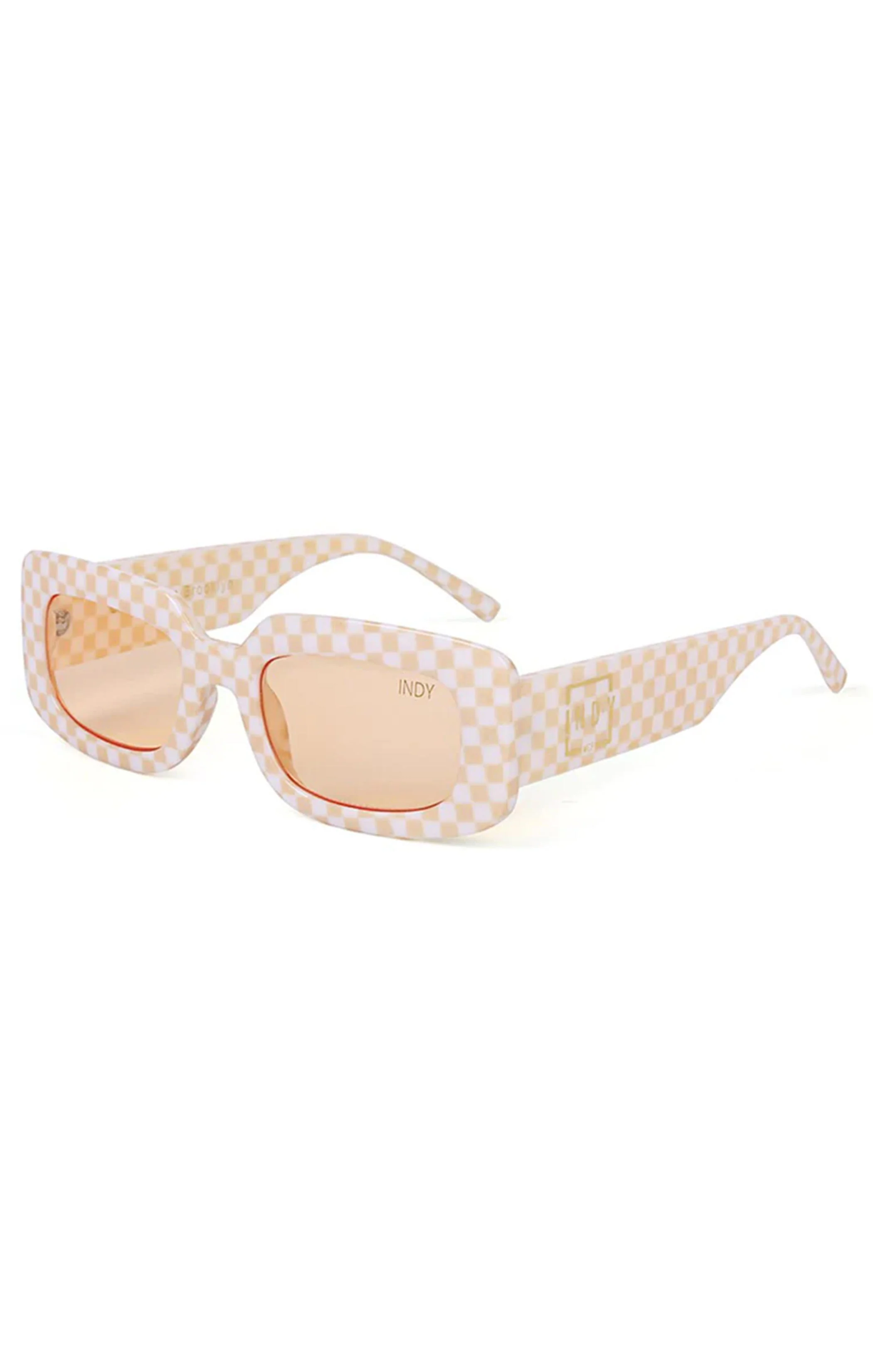 INDY Sunglasses Dolly Sunglasses ~ Beige Checkered