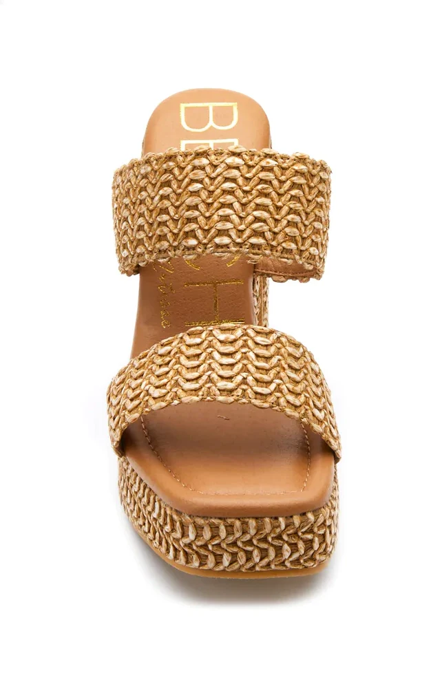 Matisse Gem Platform Heel ~ Cognac