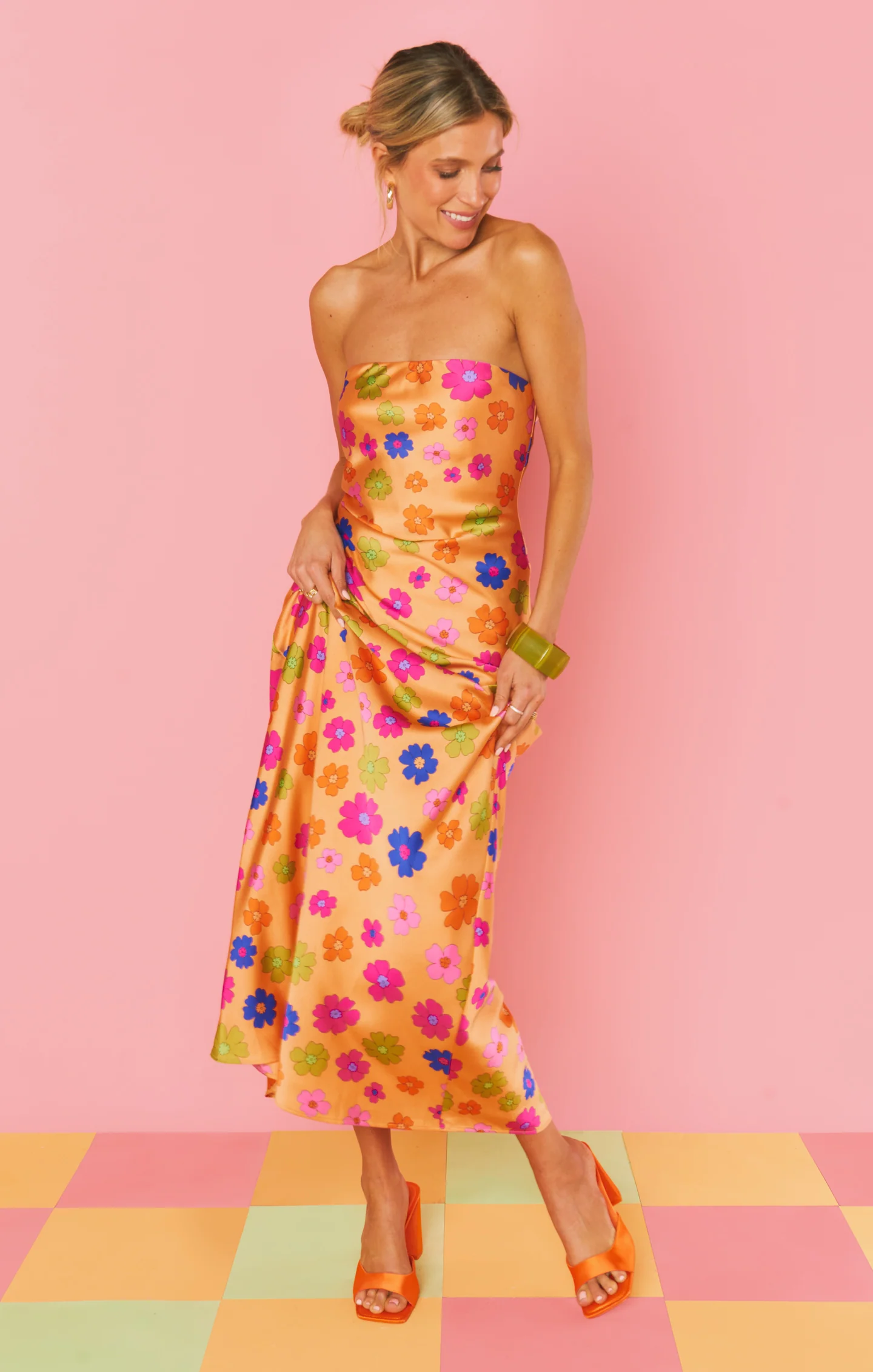 Taylor Tube Dress ~ Poppin Poppy