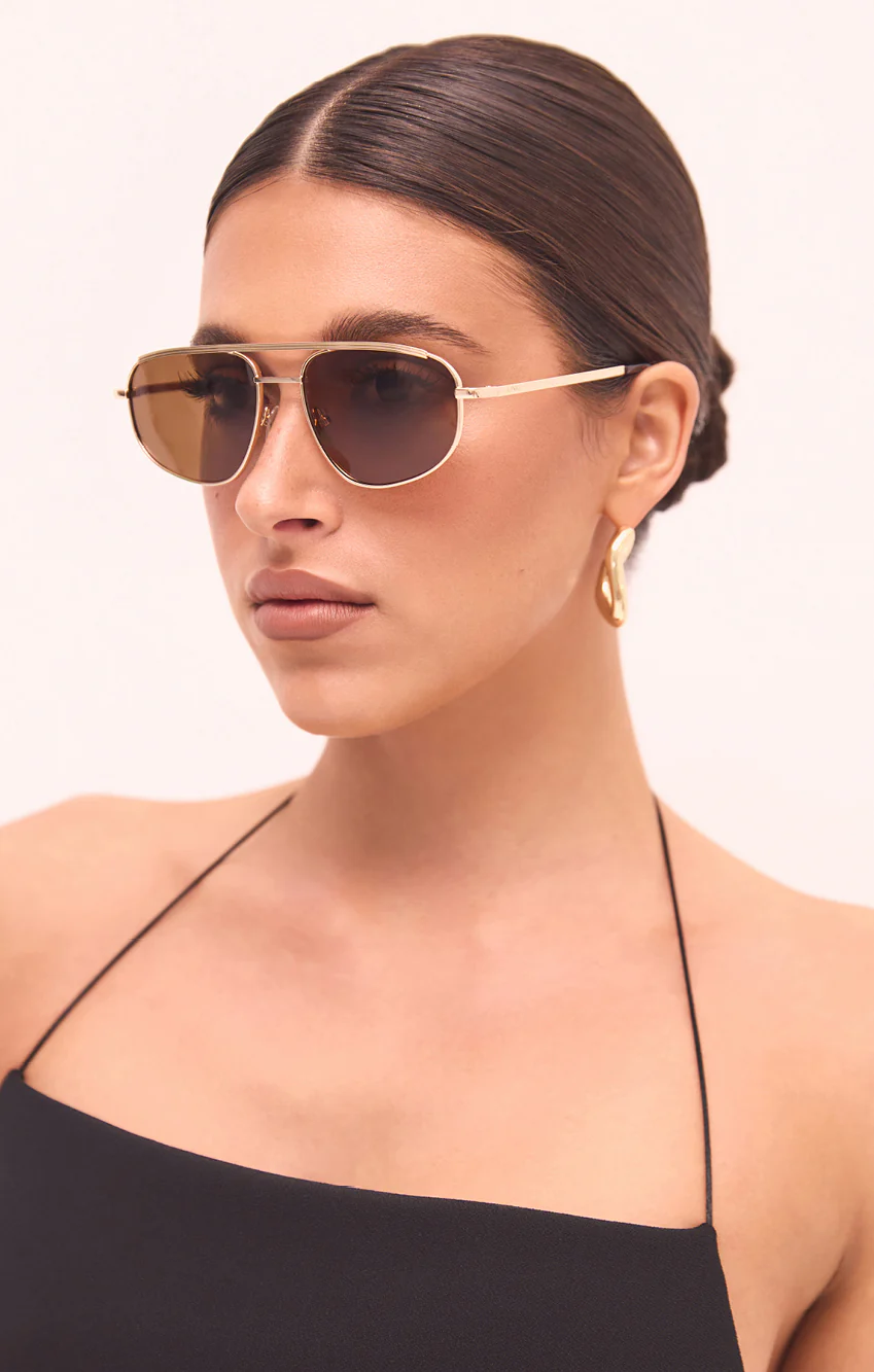 Banbé Eyewear The Halle Sunglasses ~ Gold/Brown