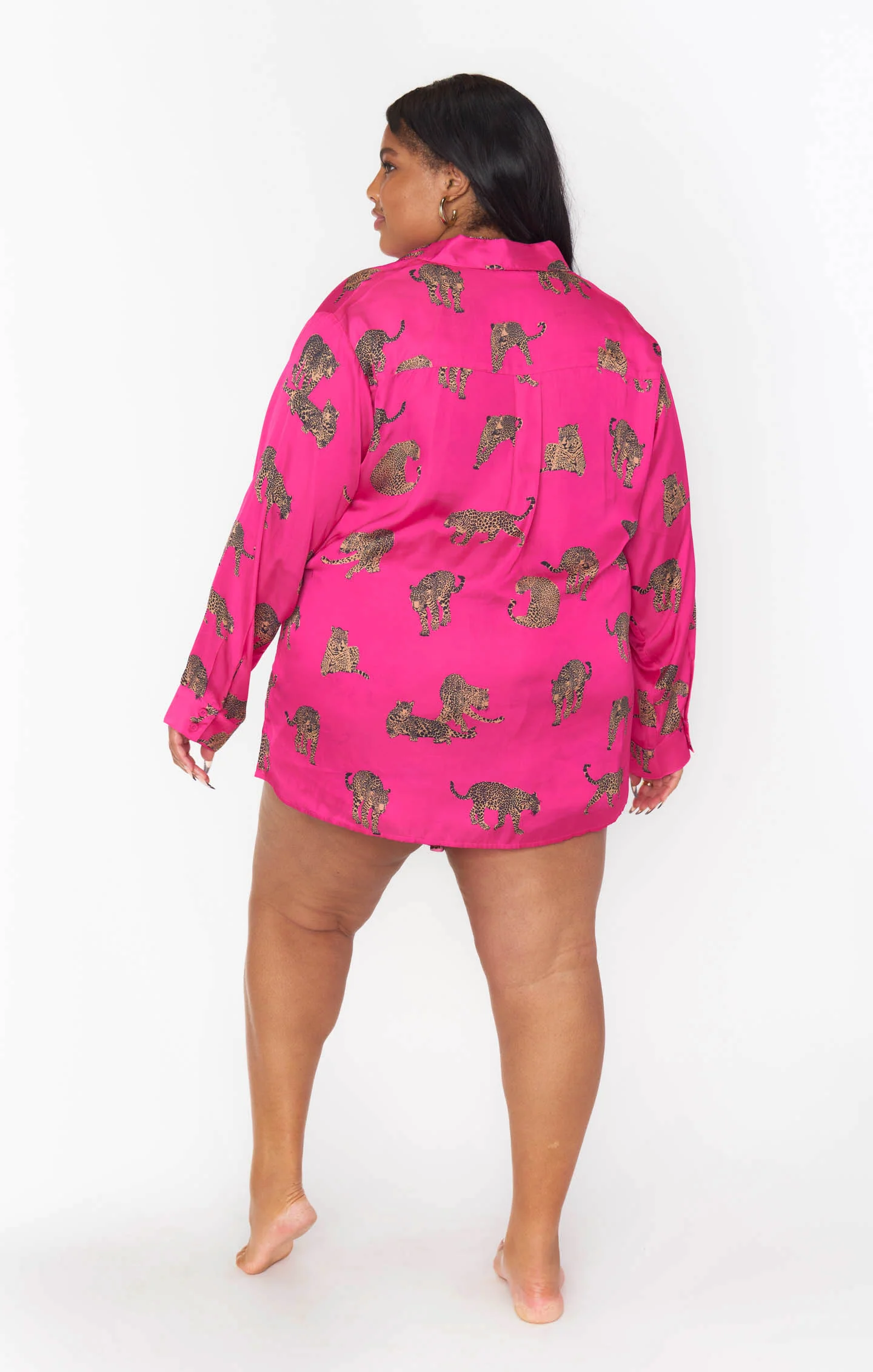 Early Riser PJ Set ~ Fuschia Feline Fine Silky