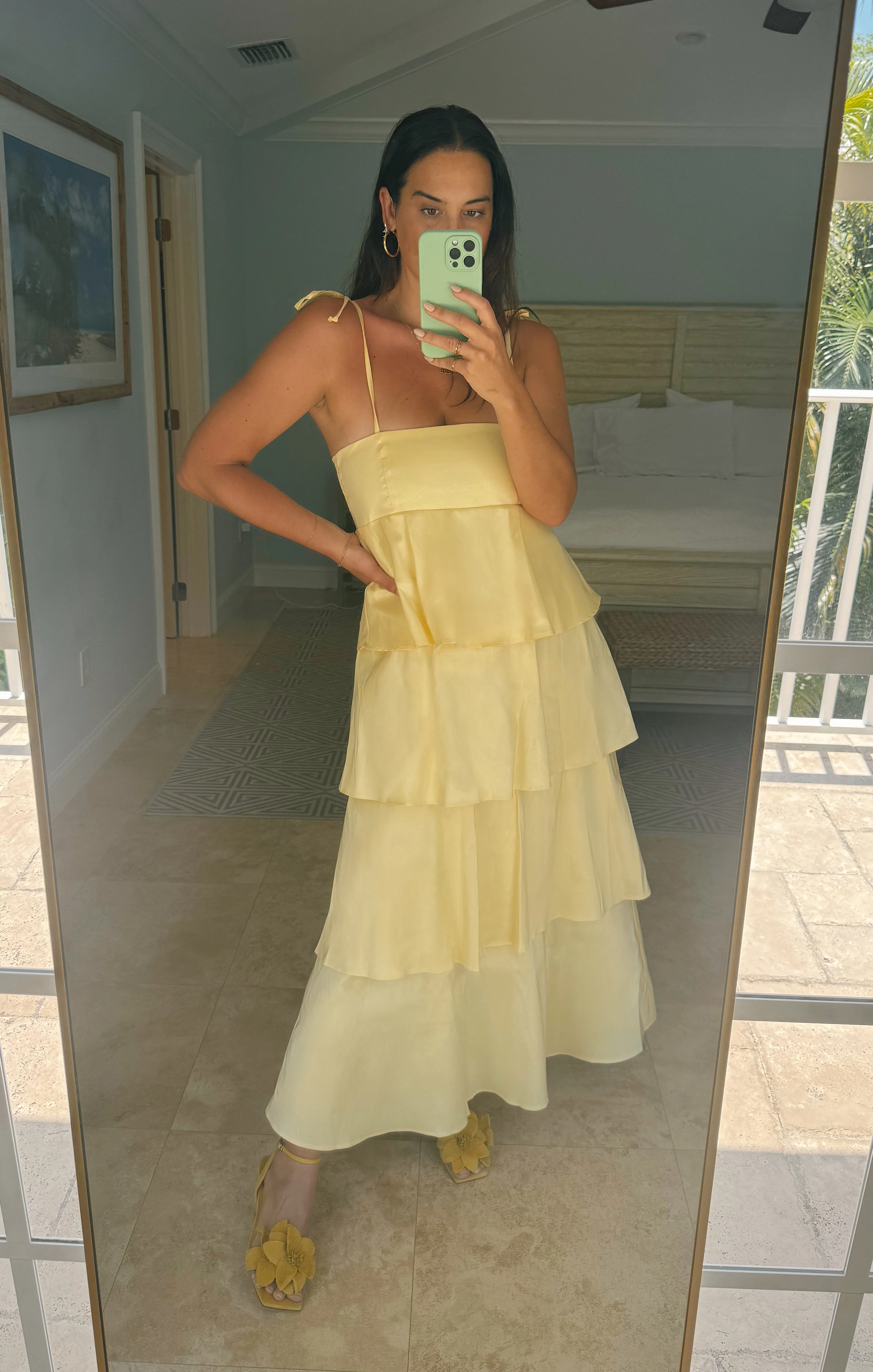 Meet Cute Dress ~ Pale Yellow Taffeta