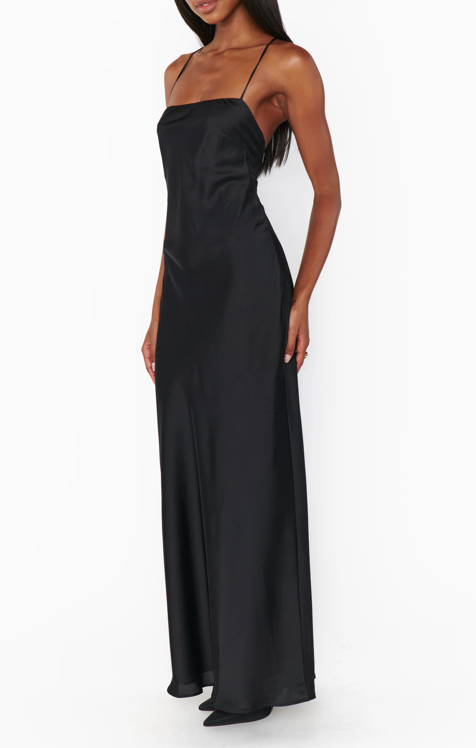 Eva Flow Dress ~ Black Silk