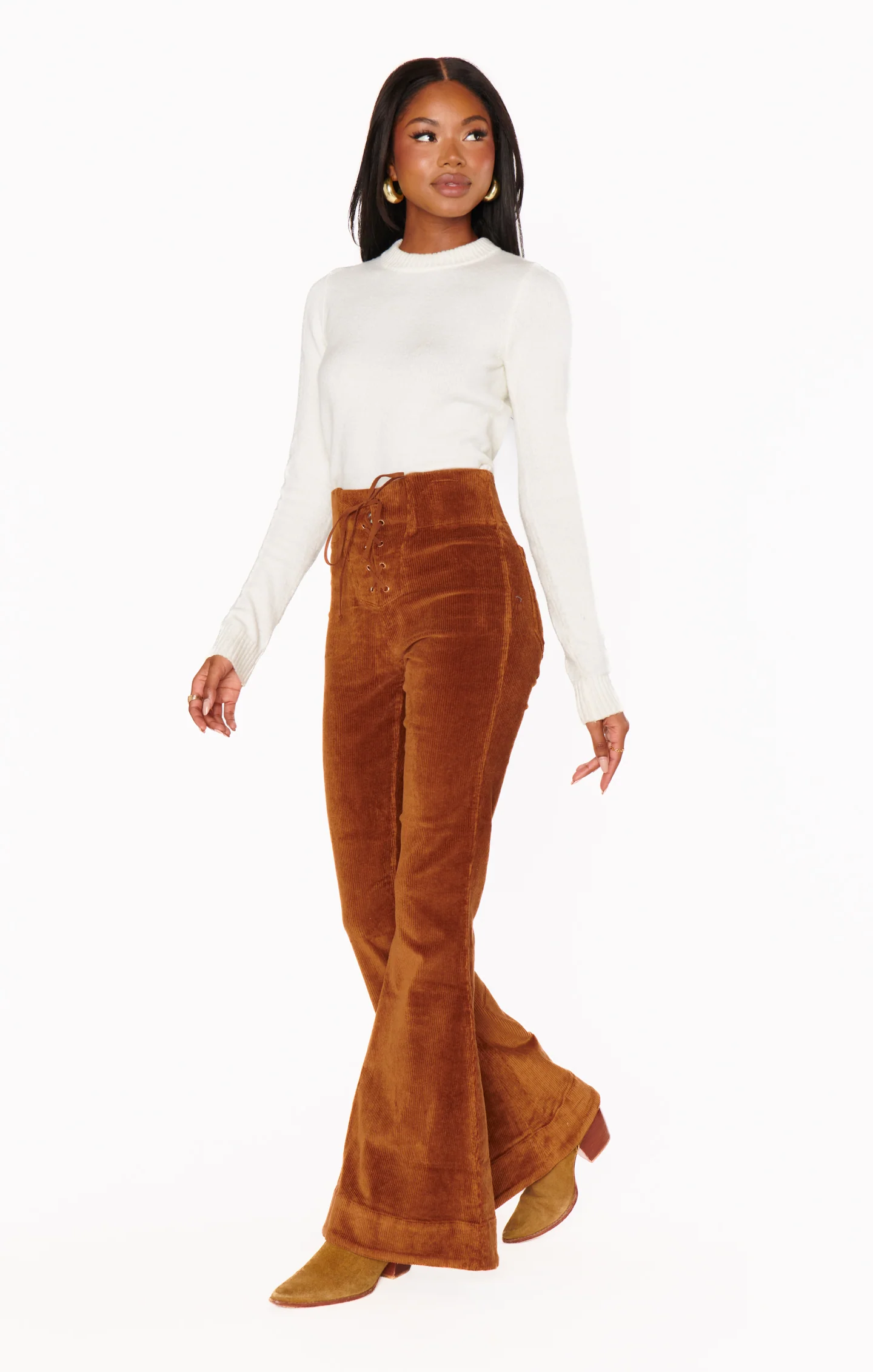 Cam Cam Bells ~ Saddle Brown Corduroy