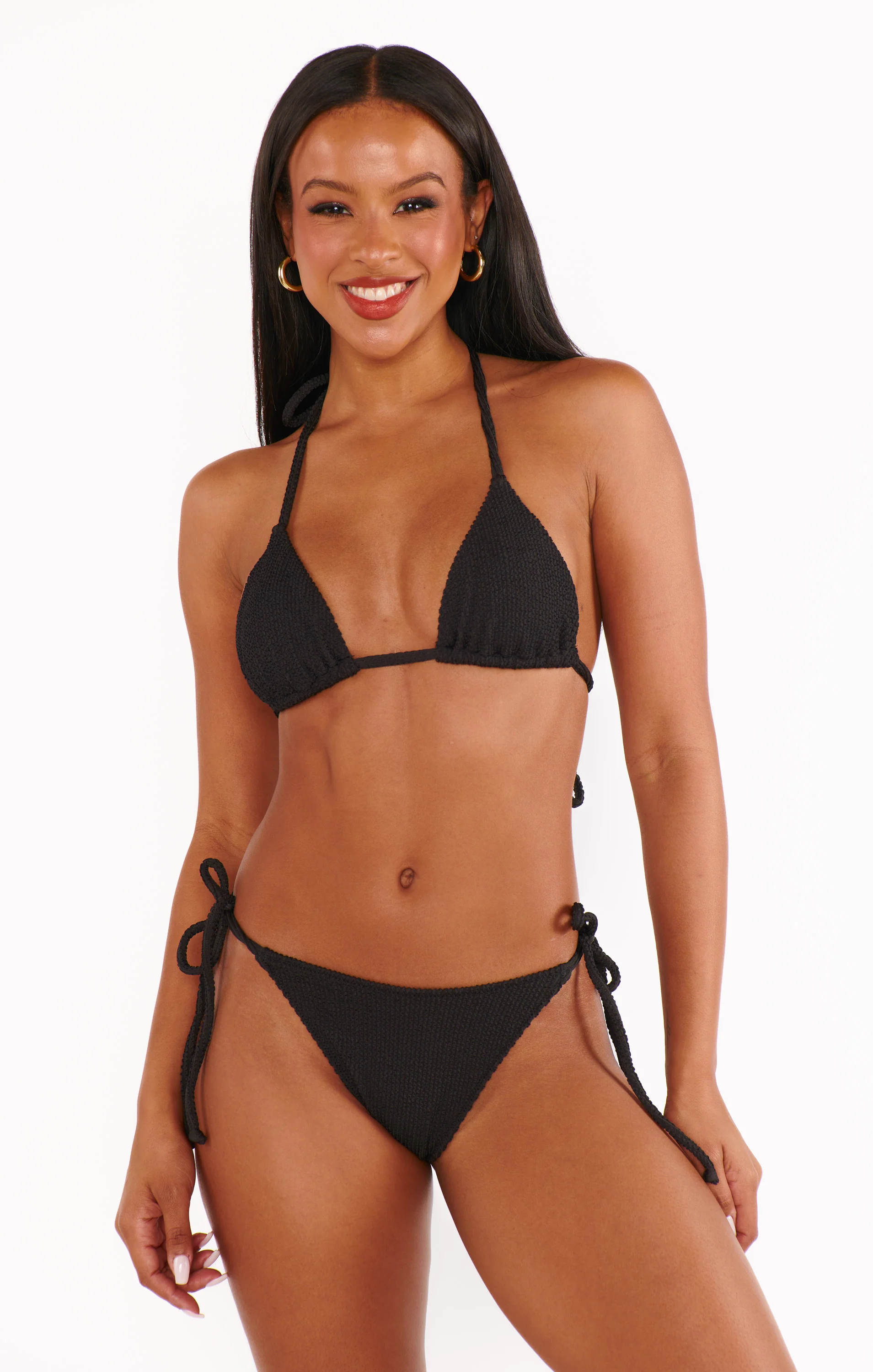 Triangle Top ~ Black Scrunch