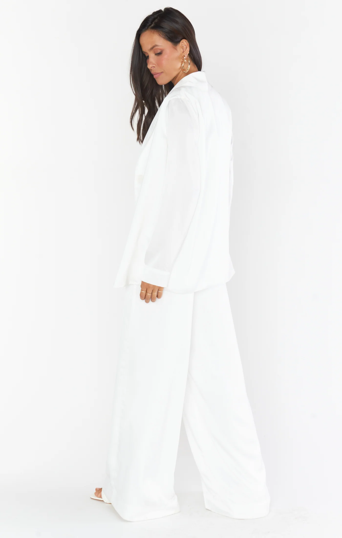 Irwin Pants ~ Ivory Luxe Satin