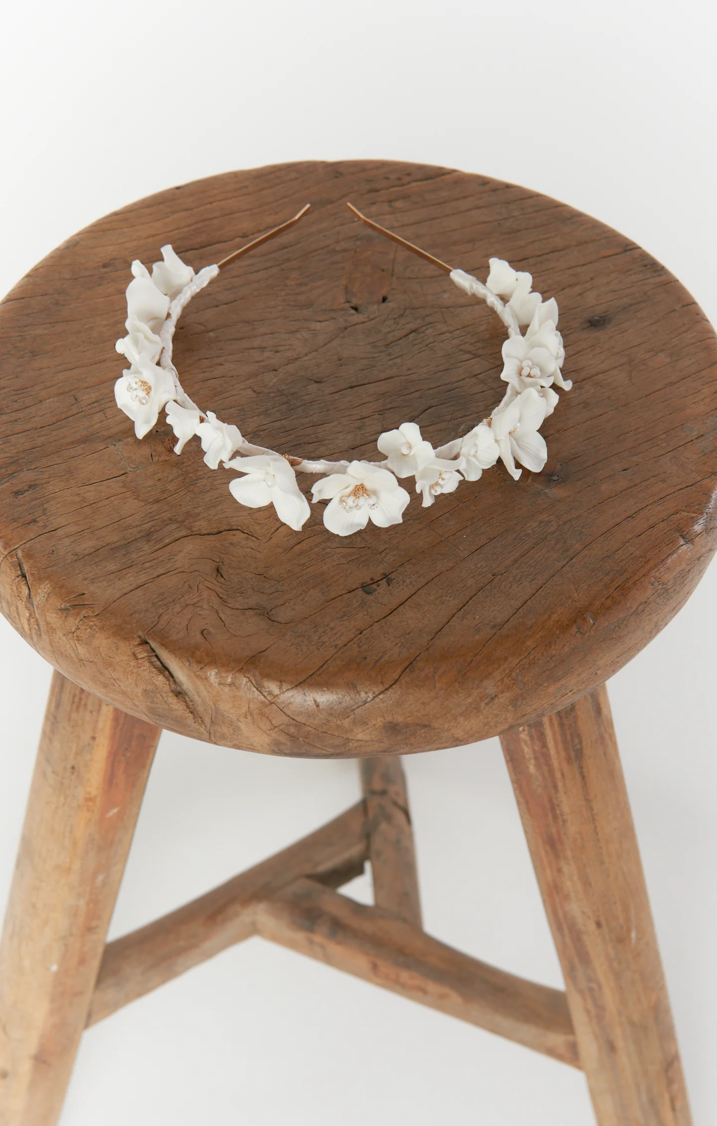 Wedding Flower Headband ~ White