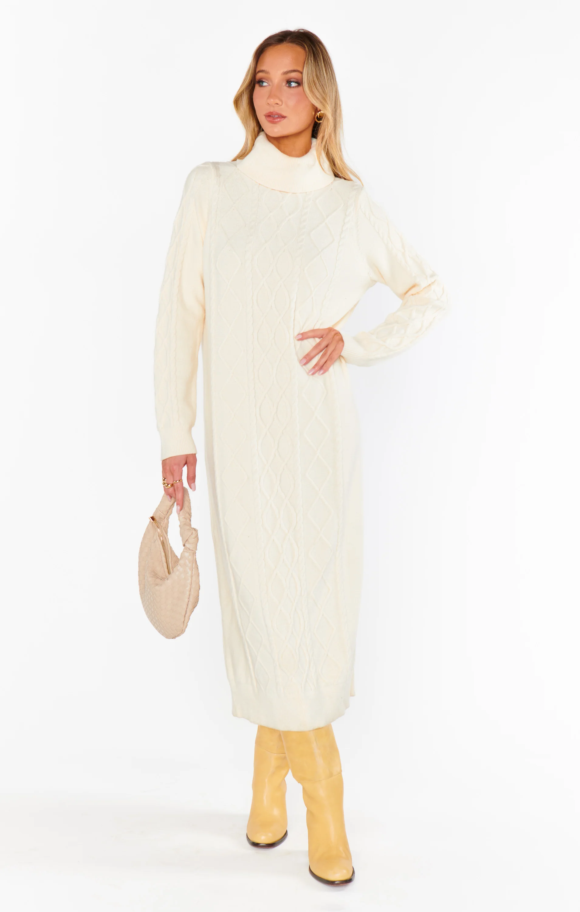 Urban Midi Dress ~ Cream Knit