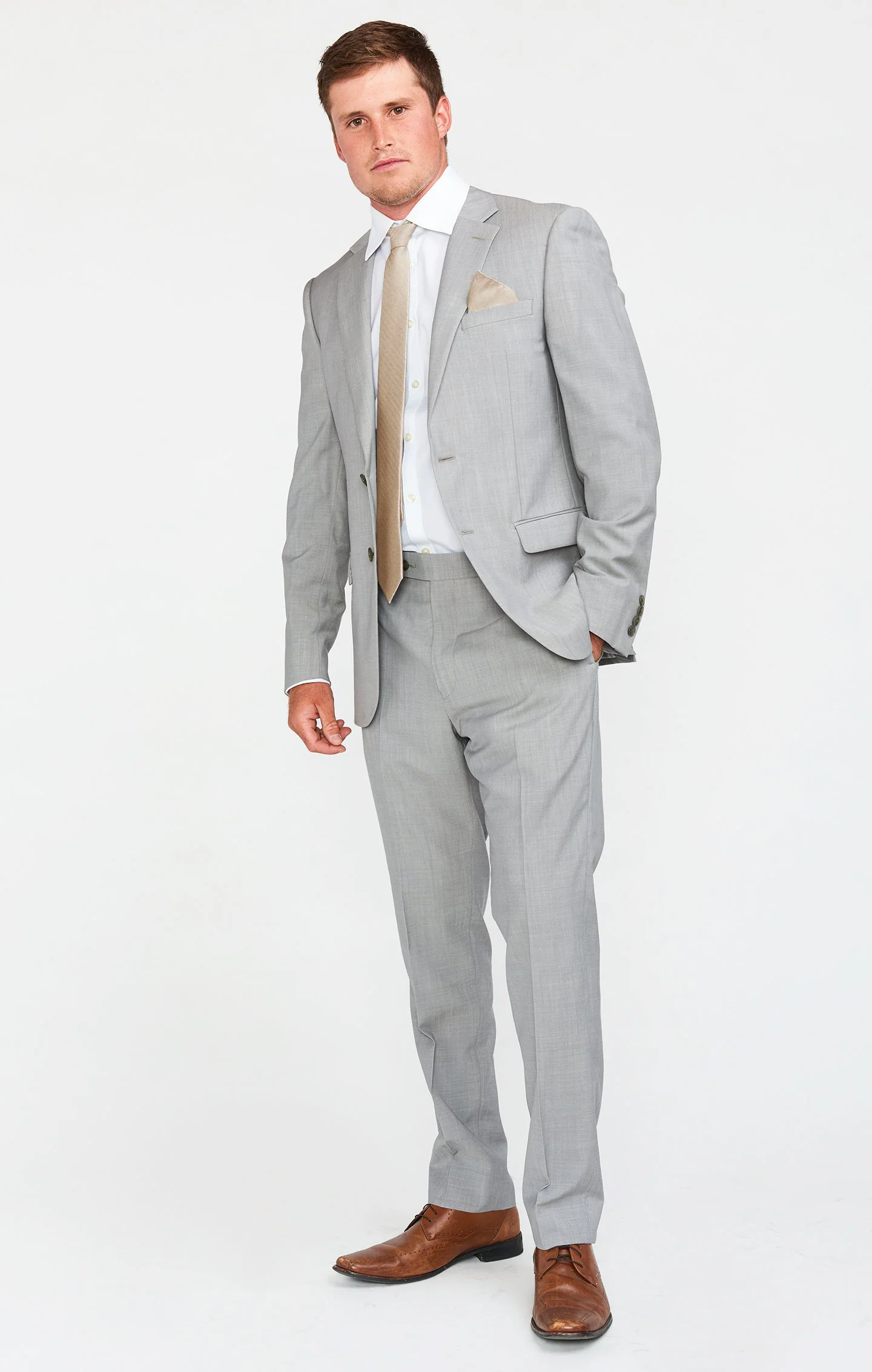 Nico Neck Tie ~ Champagne Solid