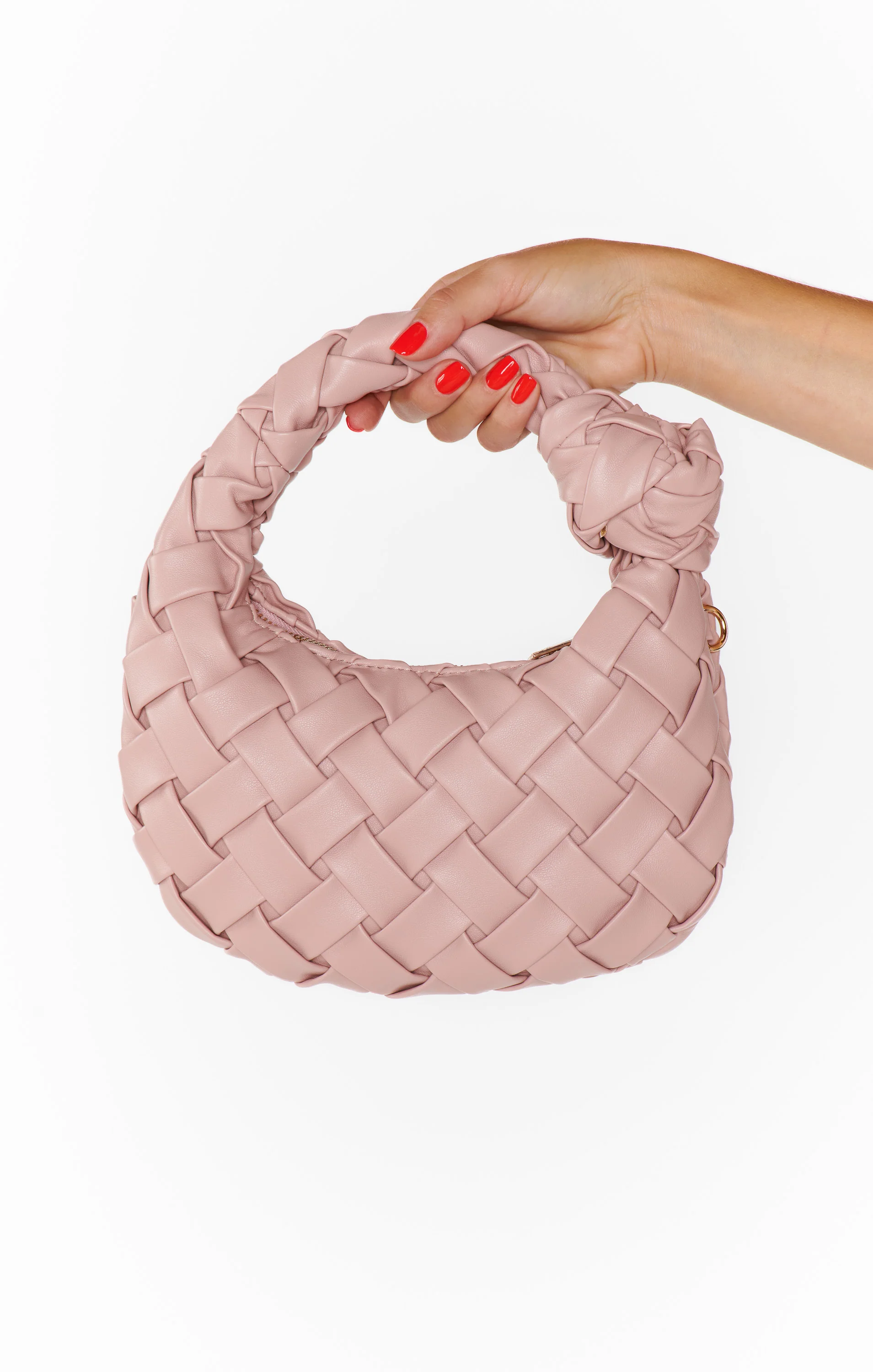 Winnie Woven Bag ~ Light Pink