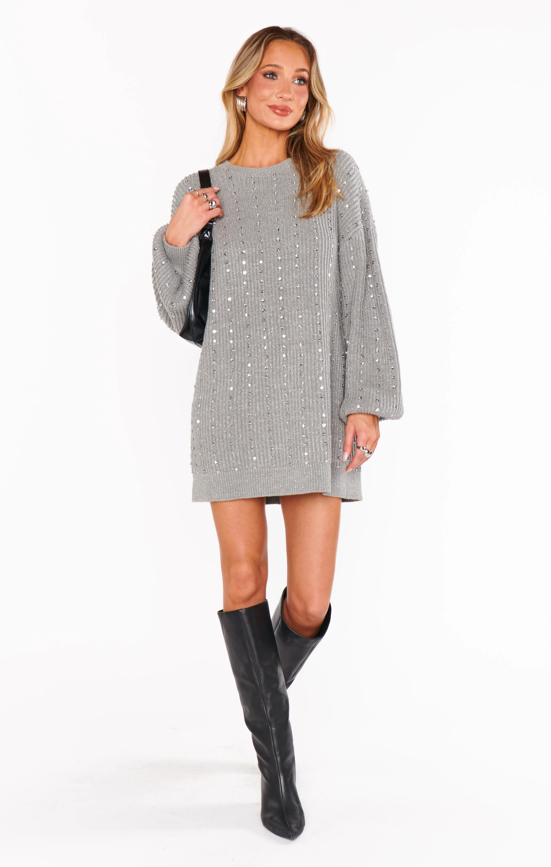 Fashion Sweater Dress ~ Sparkly Knit