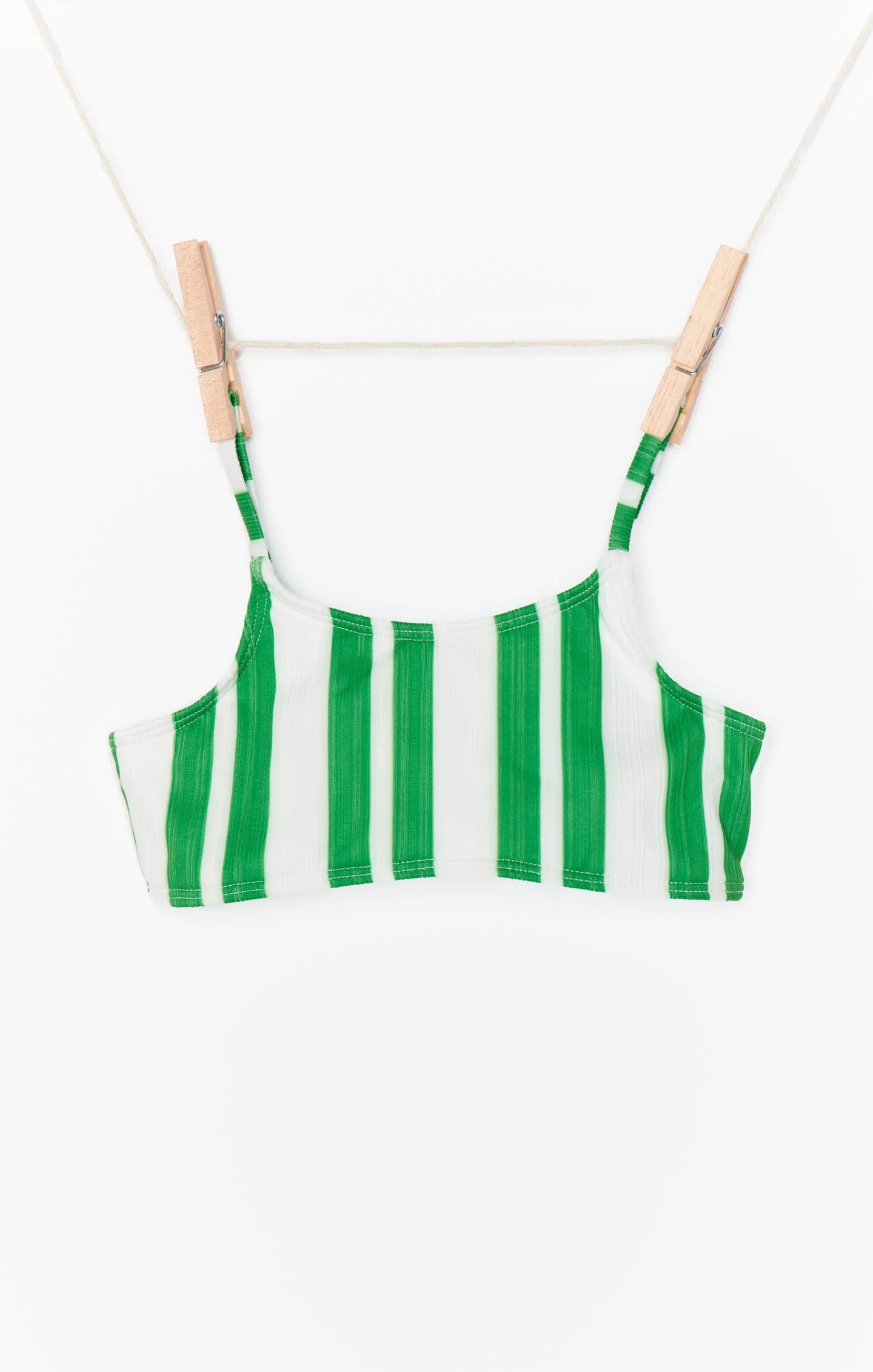 Little Annie Bikini ~ Center Court Stripe Micro Rib