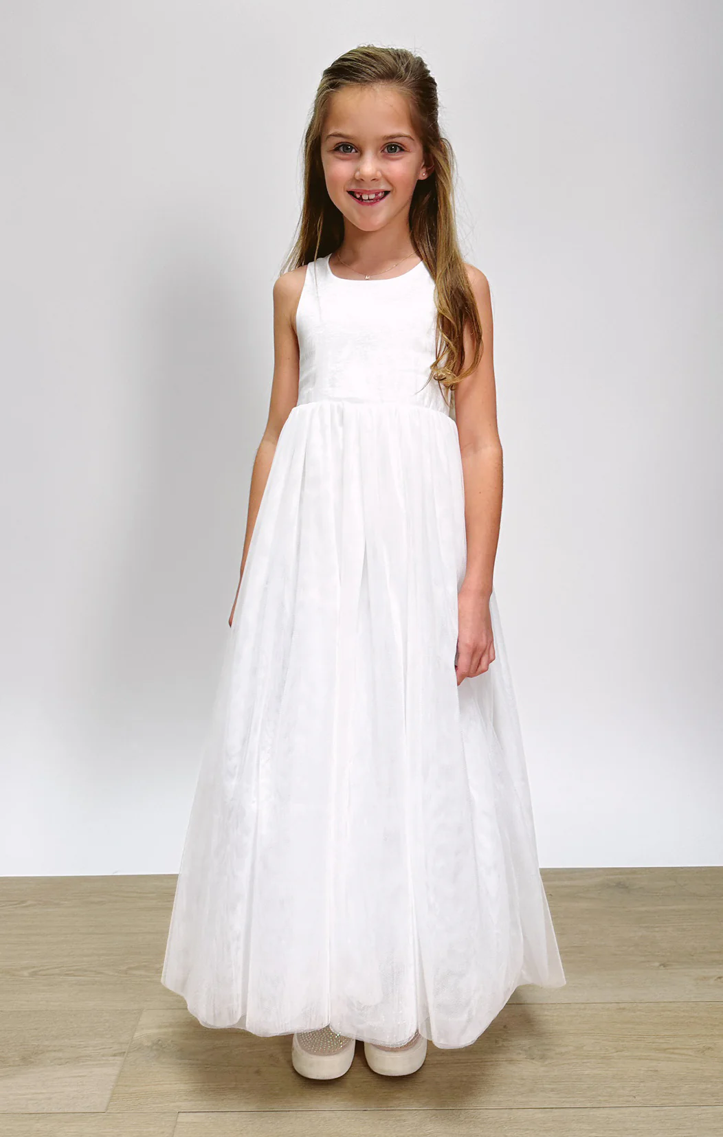 Flower Girl Dress ~ White Taffeta