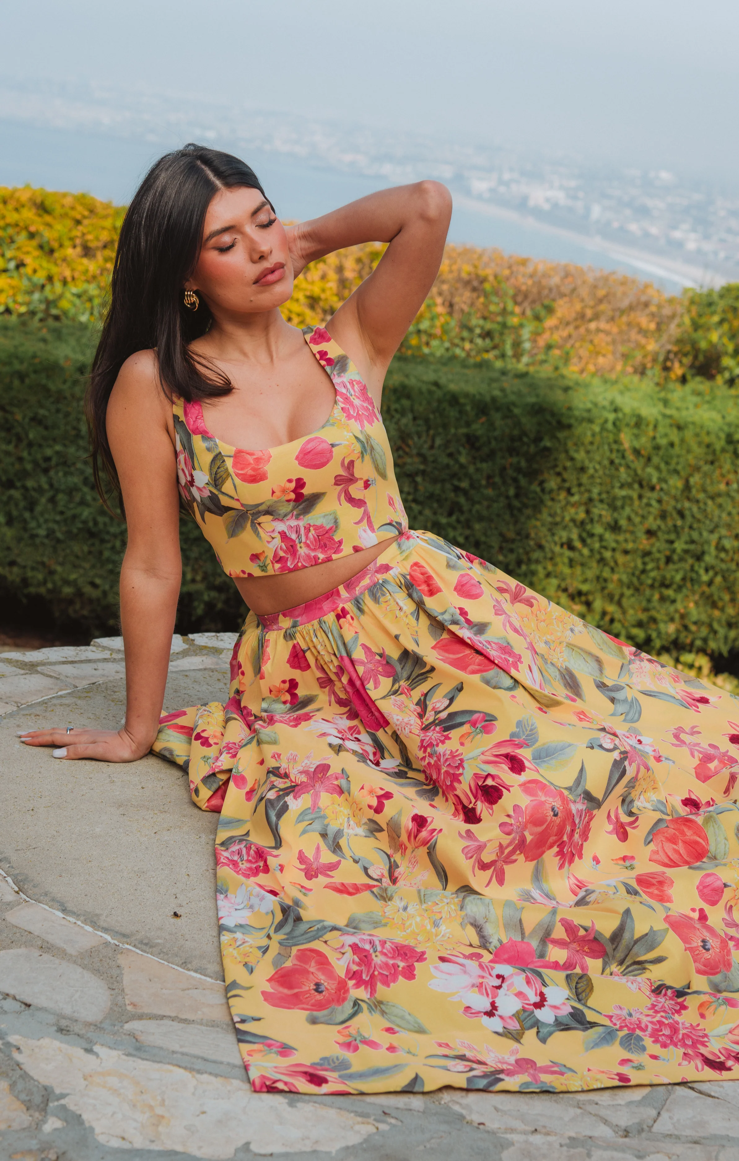 Mimosa Floral Taffeta