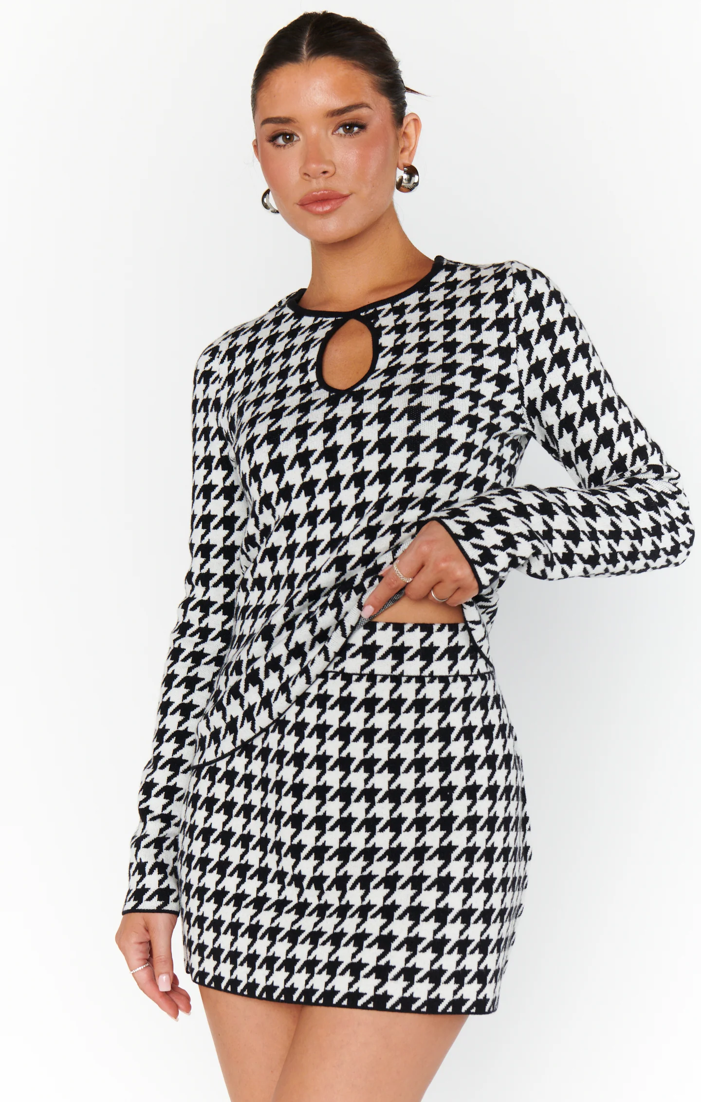 Tippie Skirt ~ Houndstooth Knit