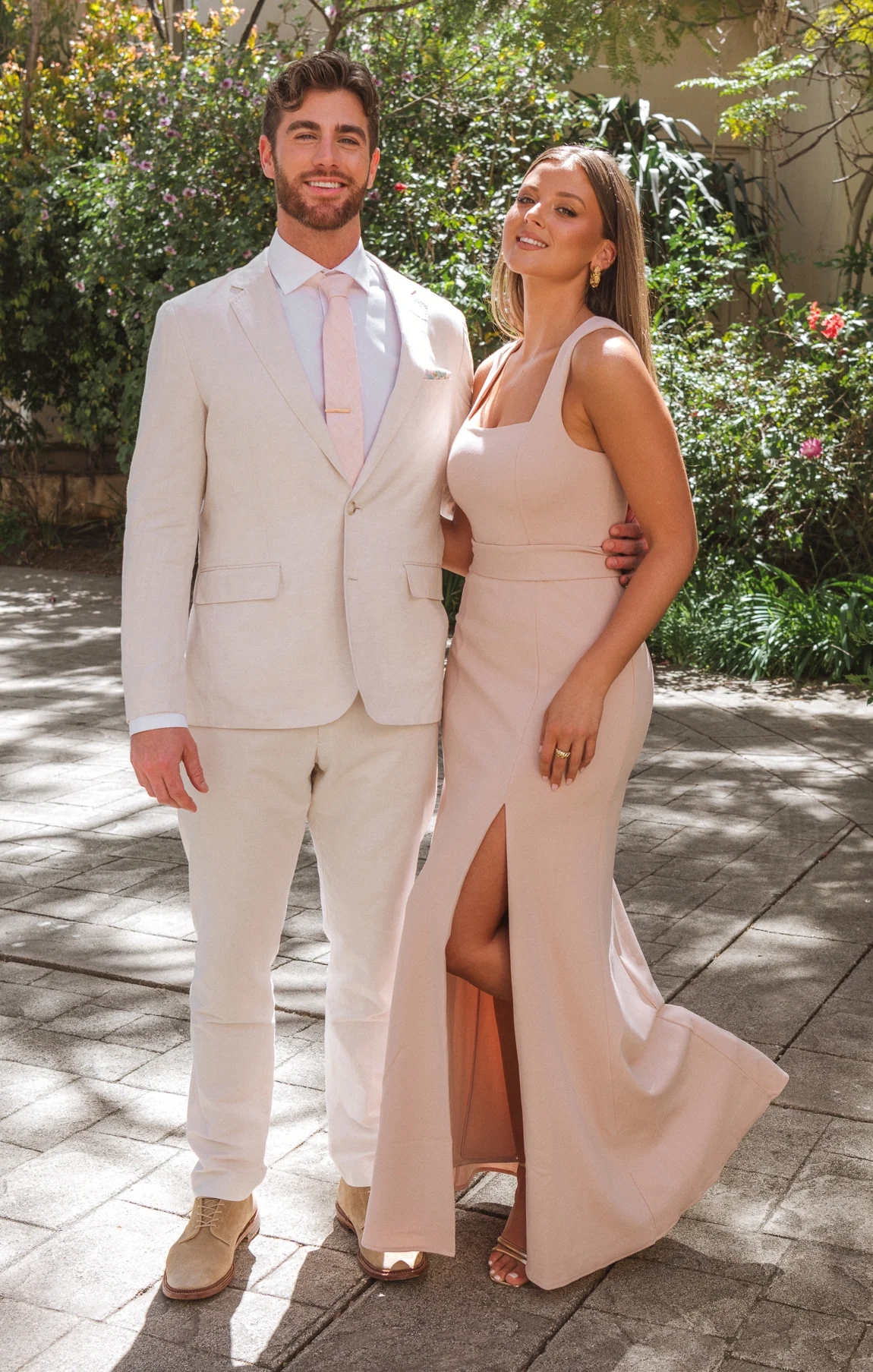 Nico Neck Tie ~ Dusty Blush Linen