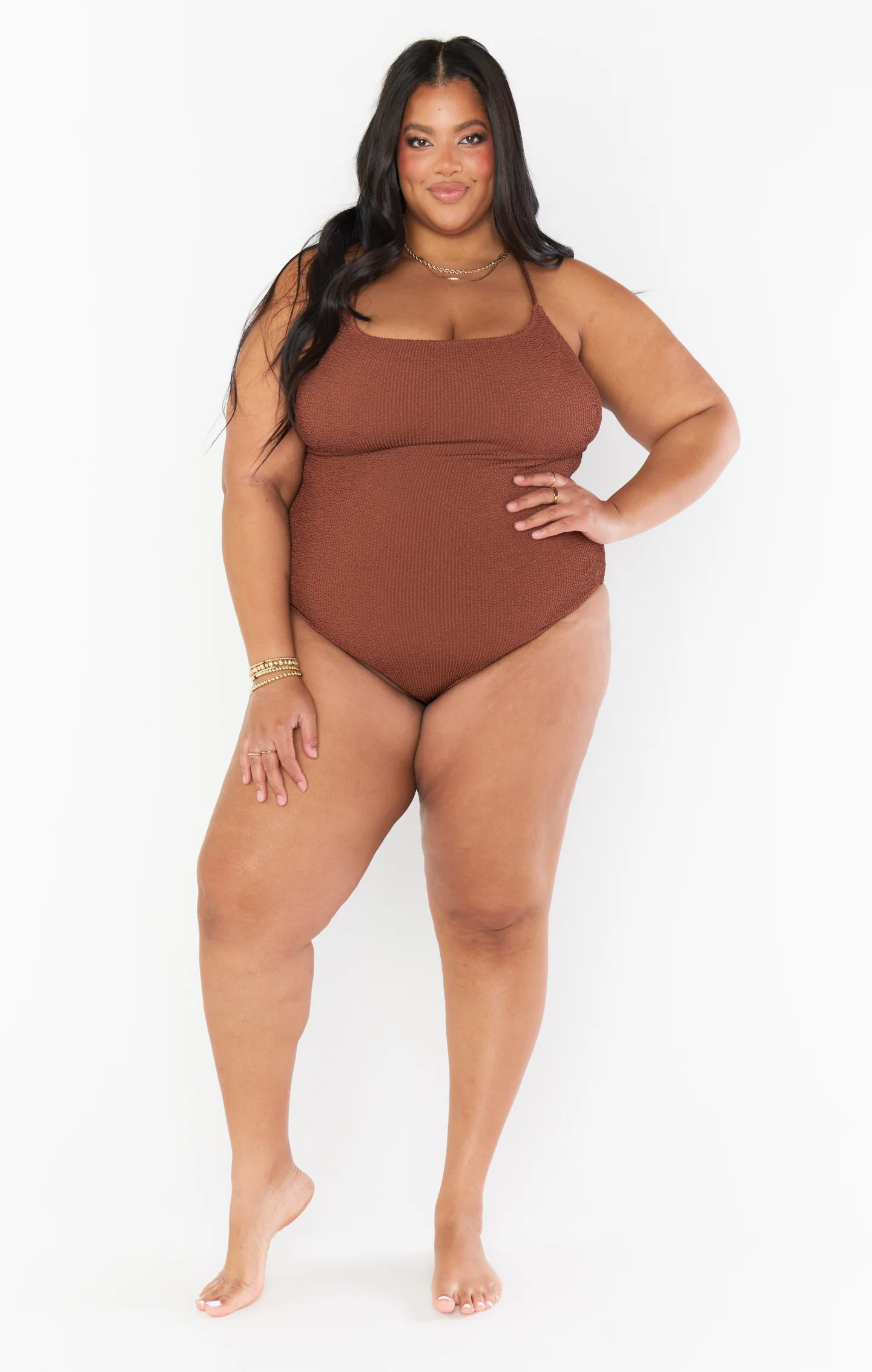 Positano One Piece ~ Chocolate Scrunch