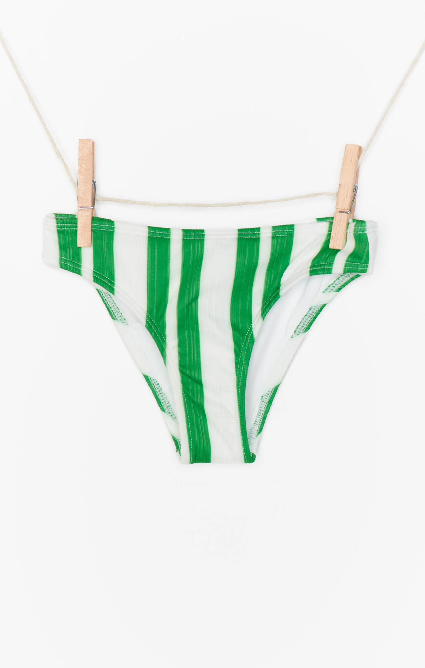 Little Annie Bikini ~ Center Court Stripe Micro Rib
