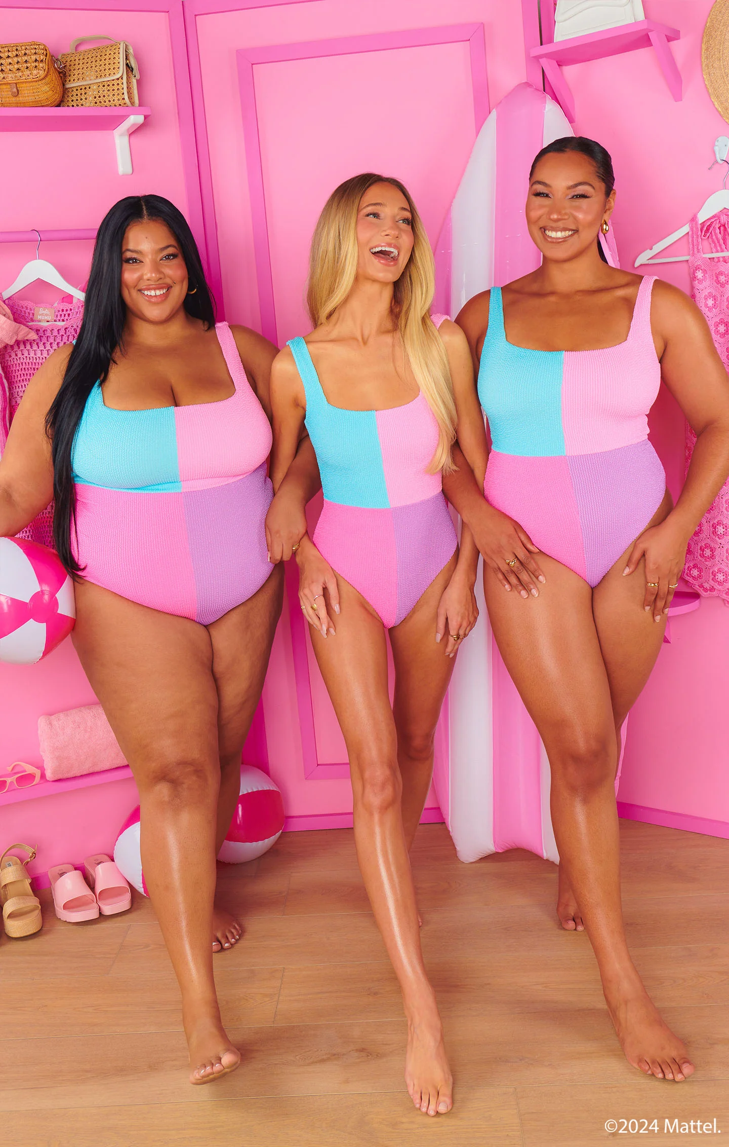 The Scrunch One Piece ~ Barbie™ Colorblock Scrunch