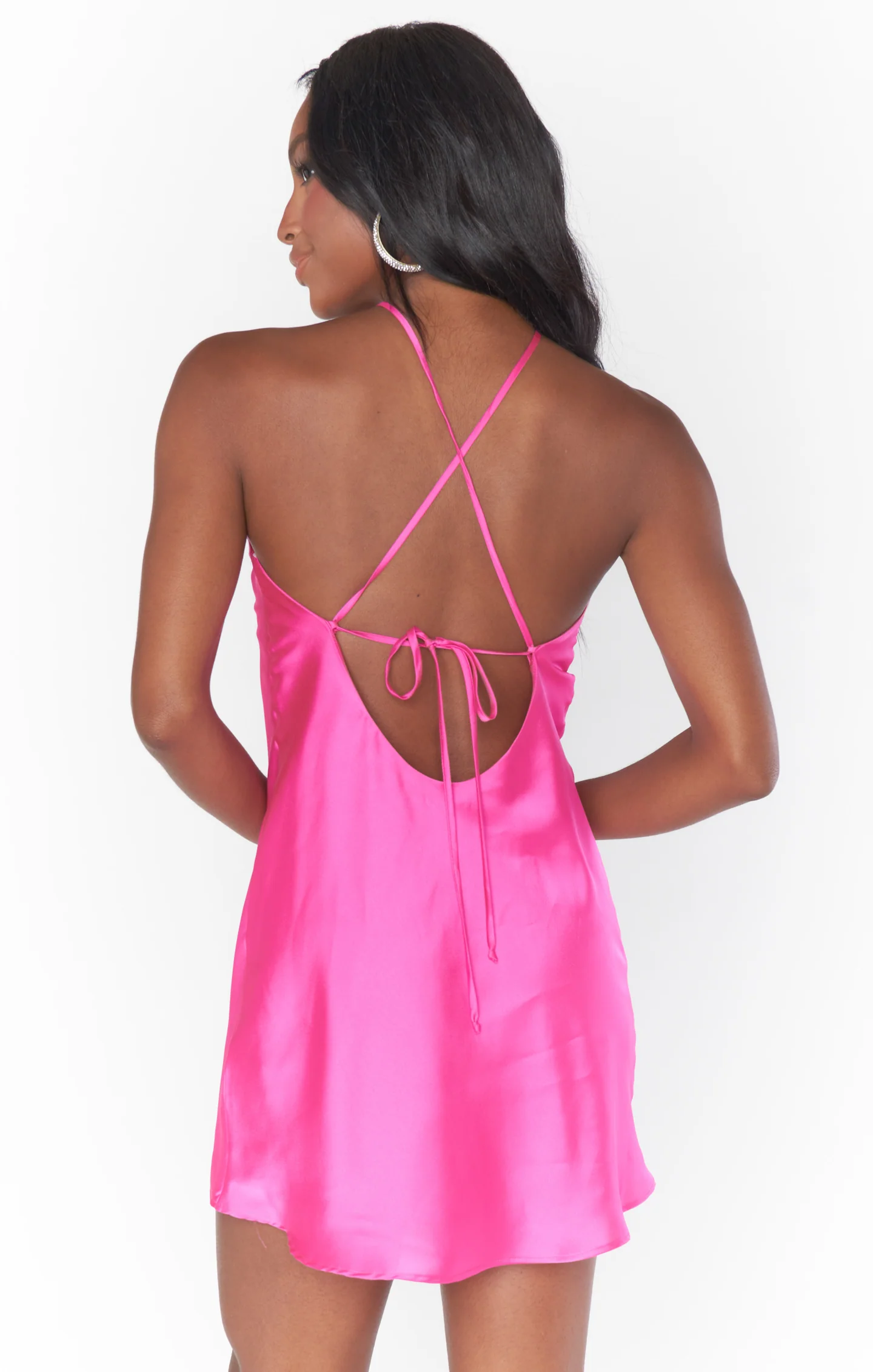 Jazzy Dress ~ Hot Pink Luxe Satin