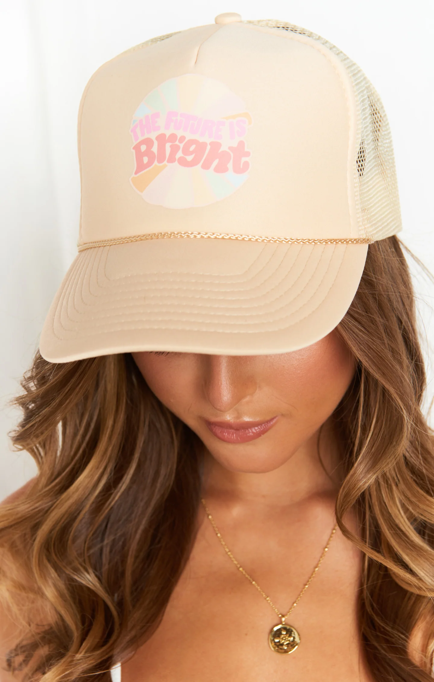 Bright Horizon Trucker Hat ~ Taupe