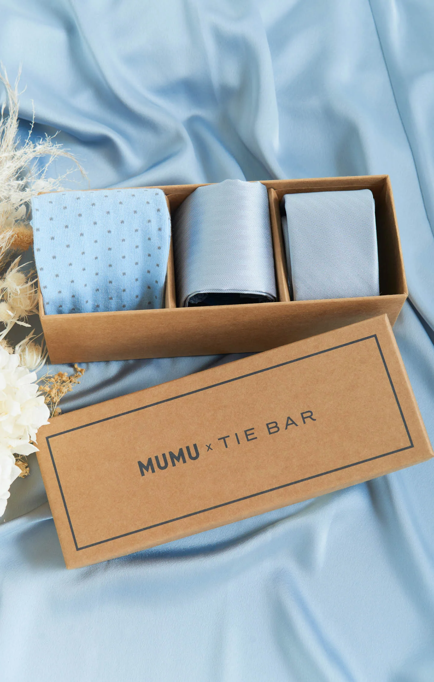 Mumu Weddings x Tie Bar Gift Box ~ Steel Blue Solid