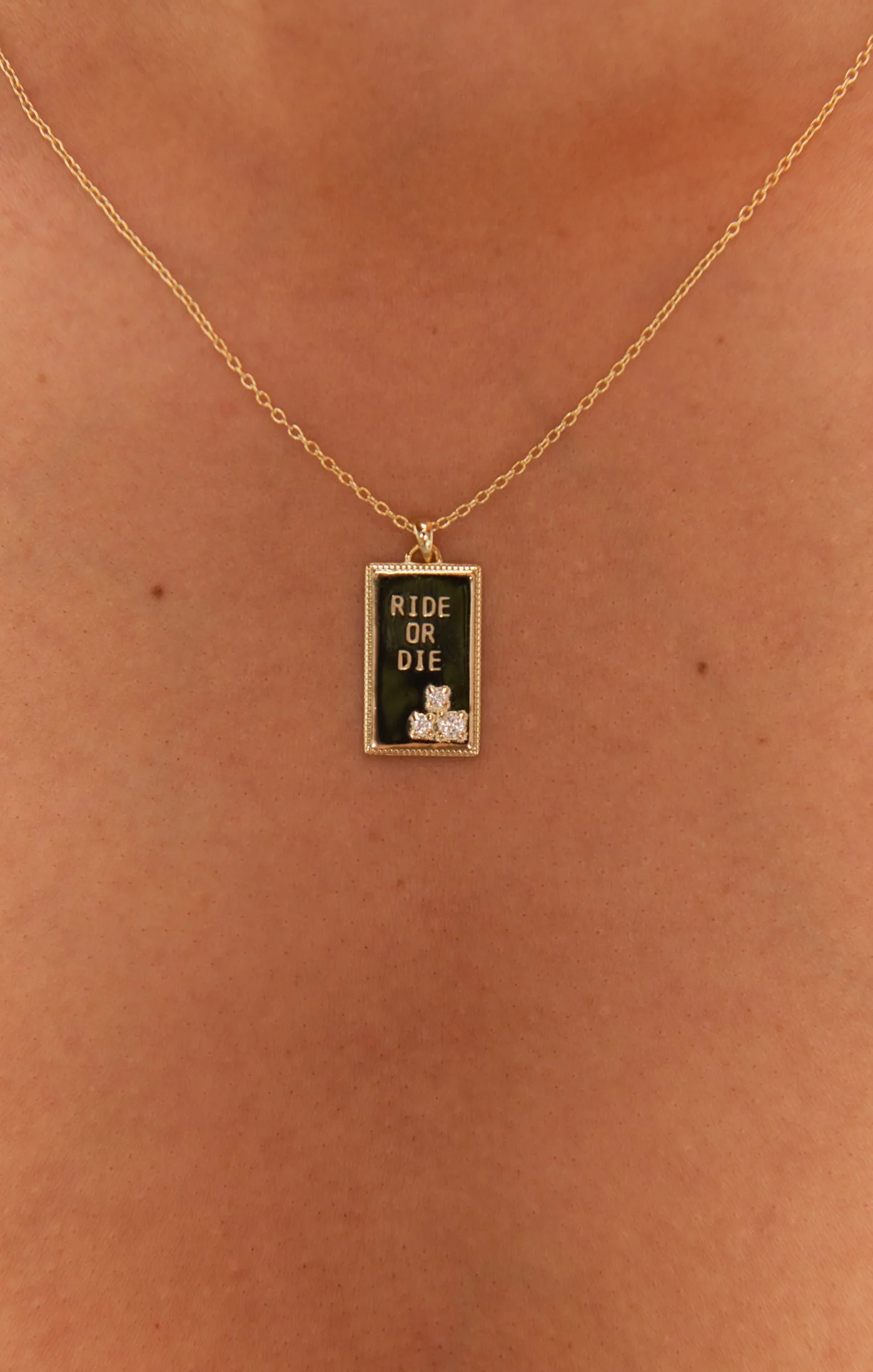 Ride or Die Necklace ~ 14K Gold Plated