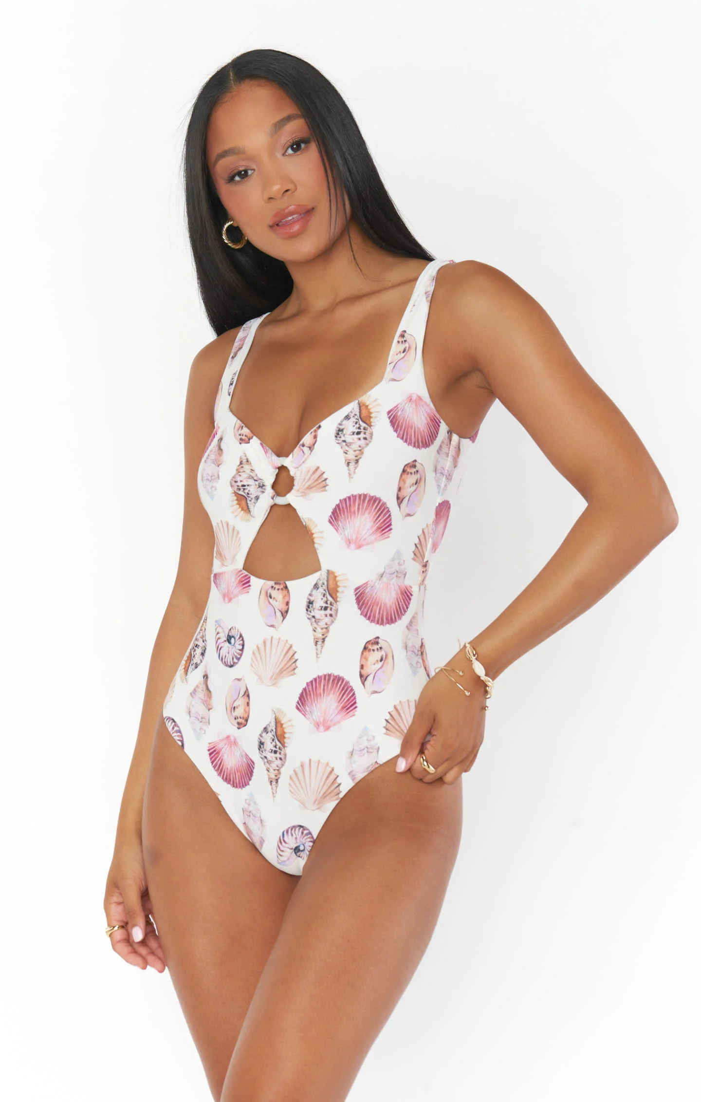 Summer One Piece ~ White Shells