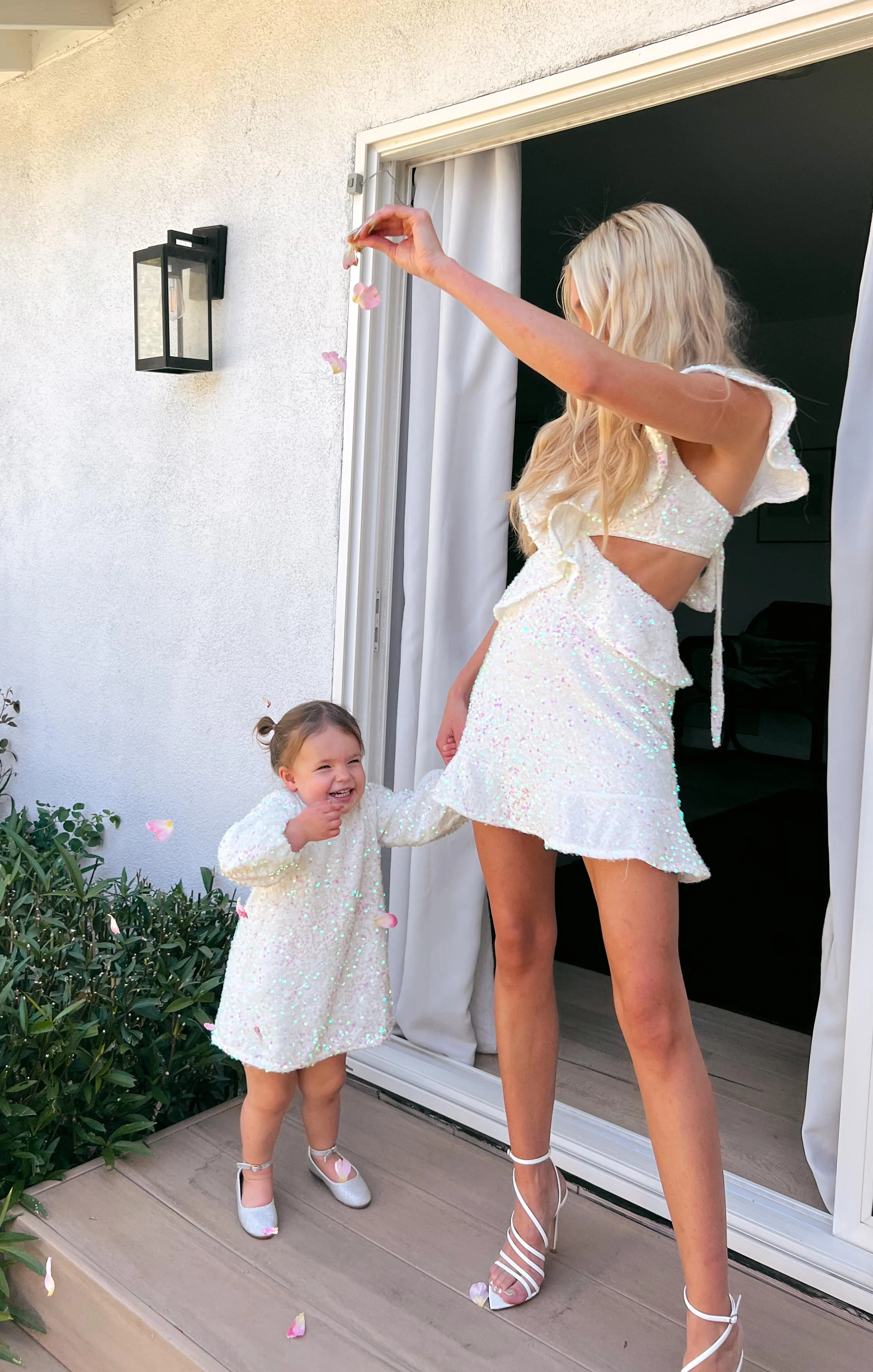 Once Upon A Time Dress ~ White Iridescent Sequins