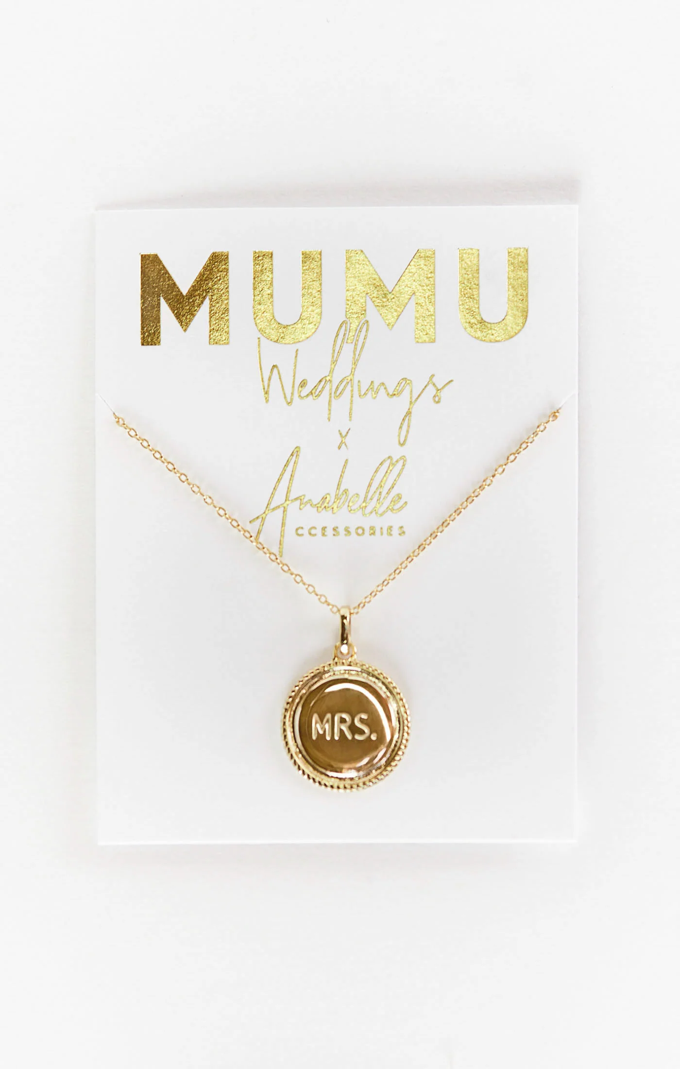 MRS. Necklace ~ 14K Gold Plated