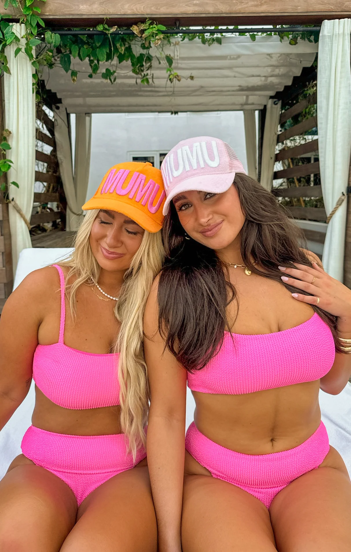 MUMU Terry Trucker Hat ~ Tangerine