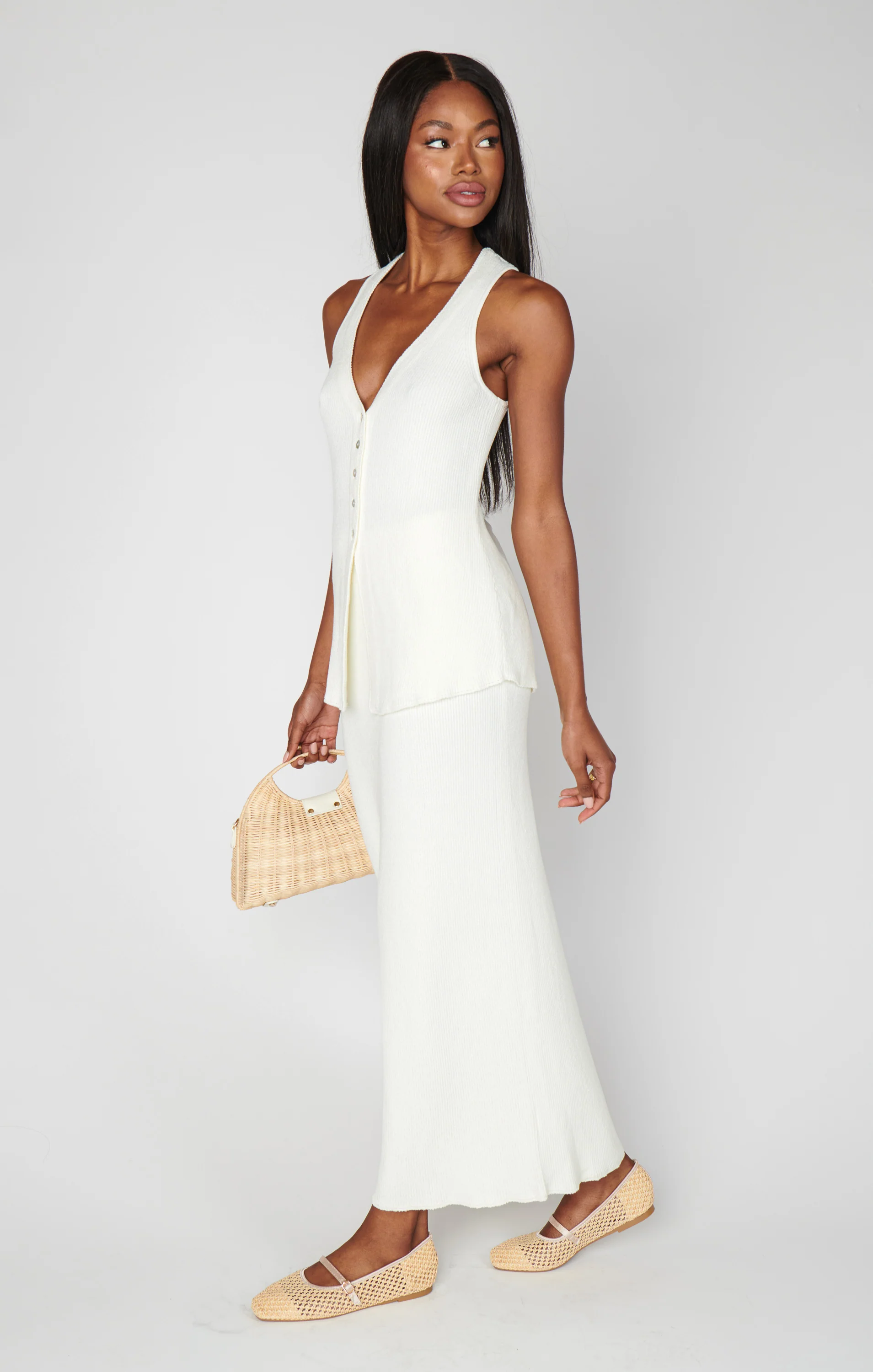 Josie Skirt ~ Ecru Knit