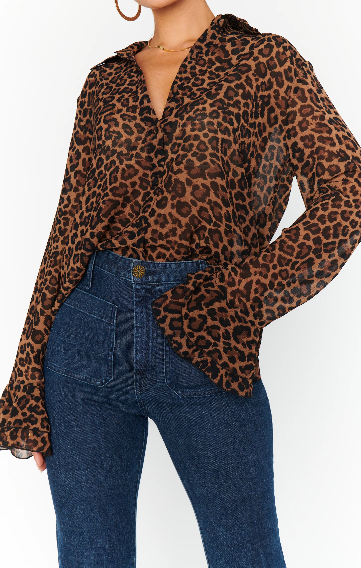 Carmela Top ~ Leopard Latte