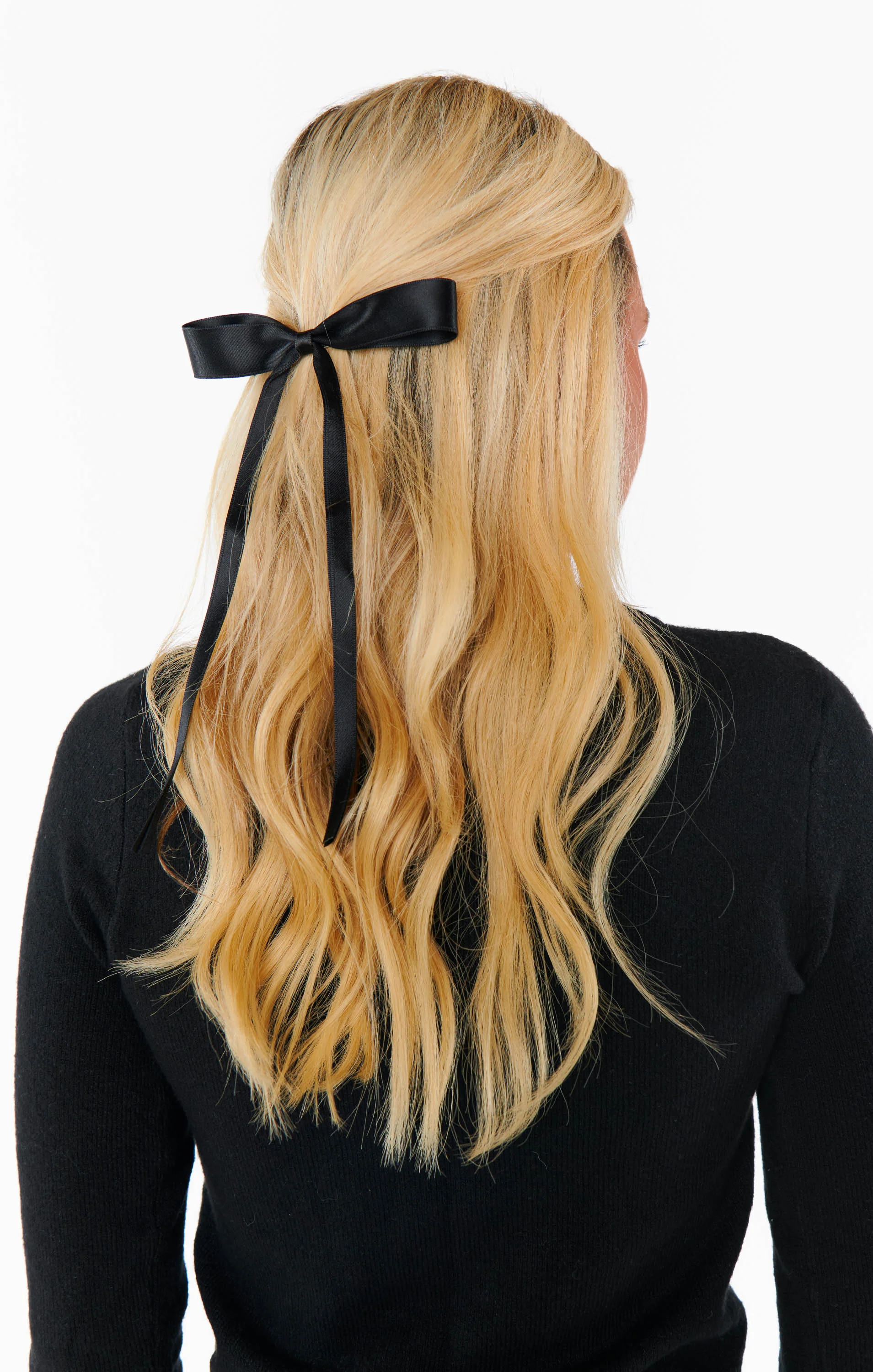 Thin Hair Bow Set ~ Red & Black