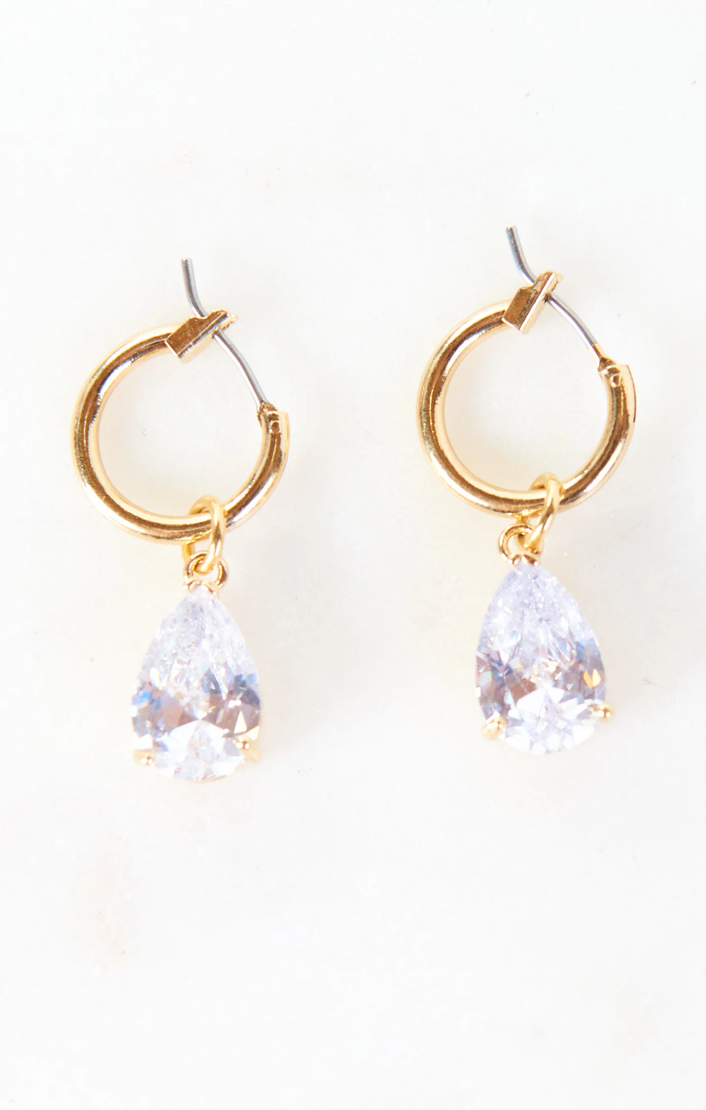 Vanessa Mooney Isabella Diamond Hoops ~ Gold