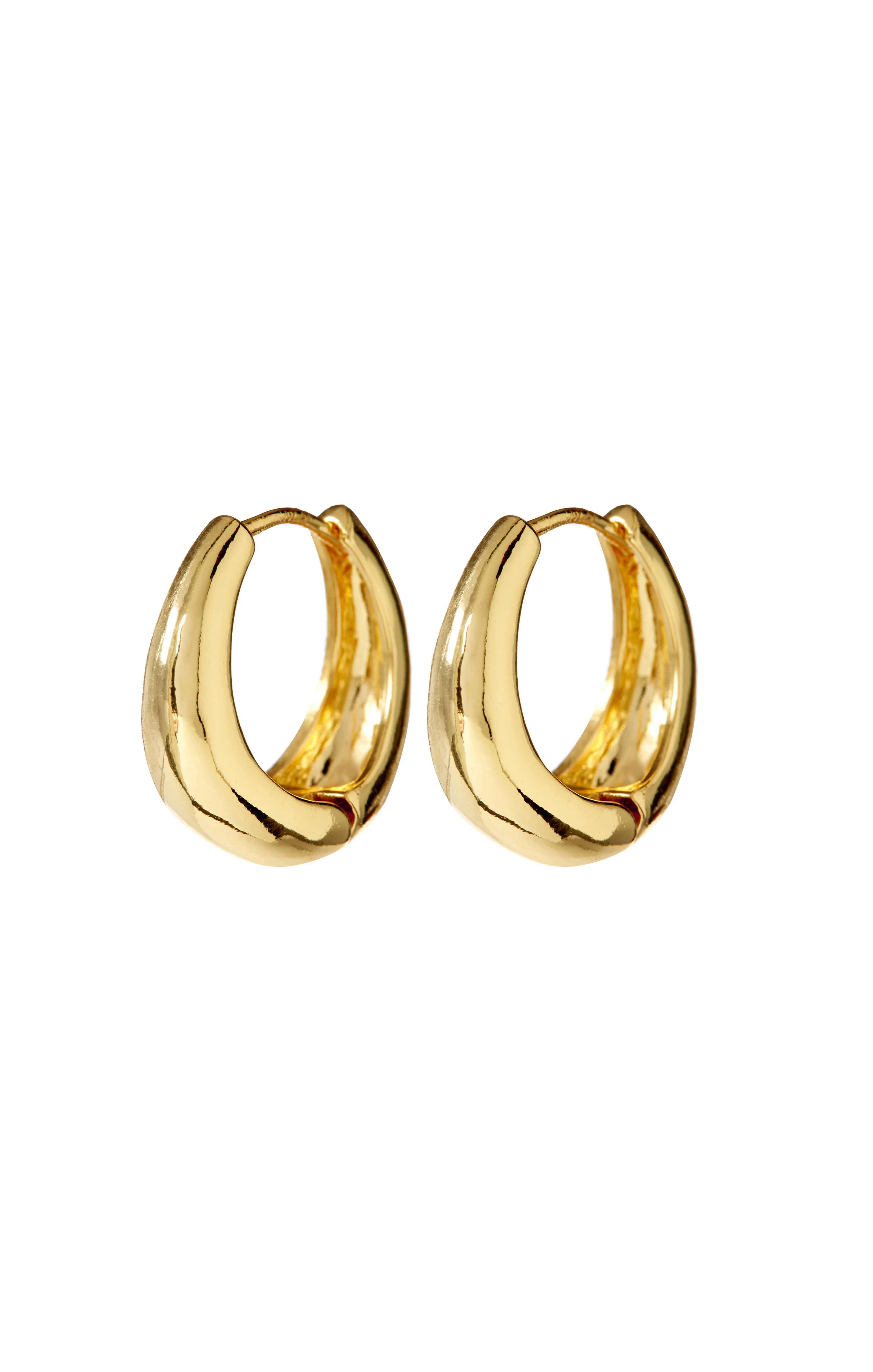 Stylish Hoop Earrings ~ Gold Plated