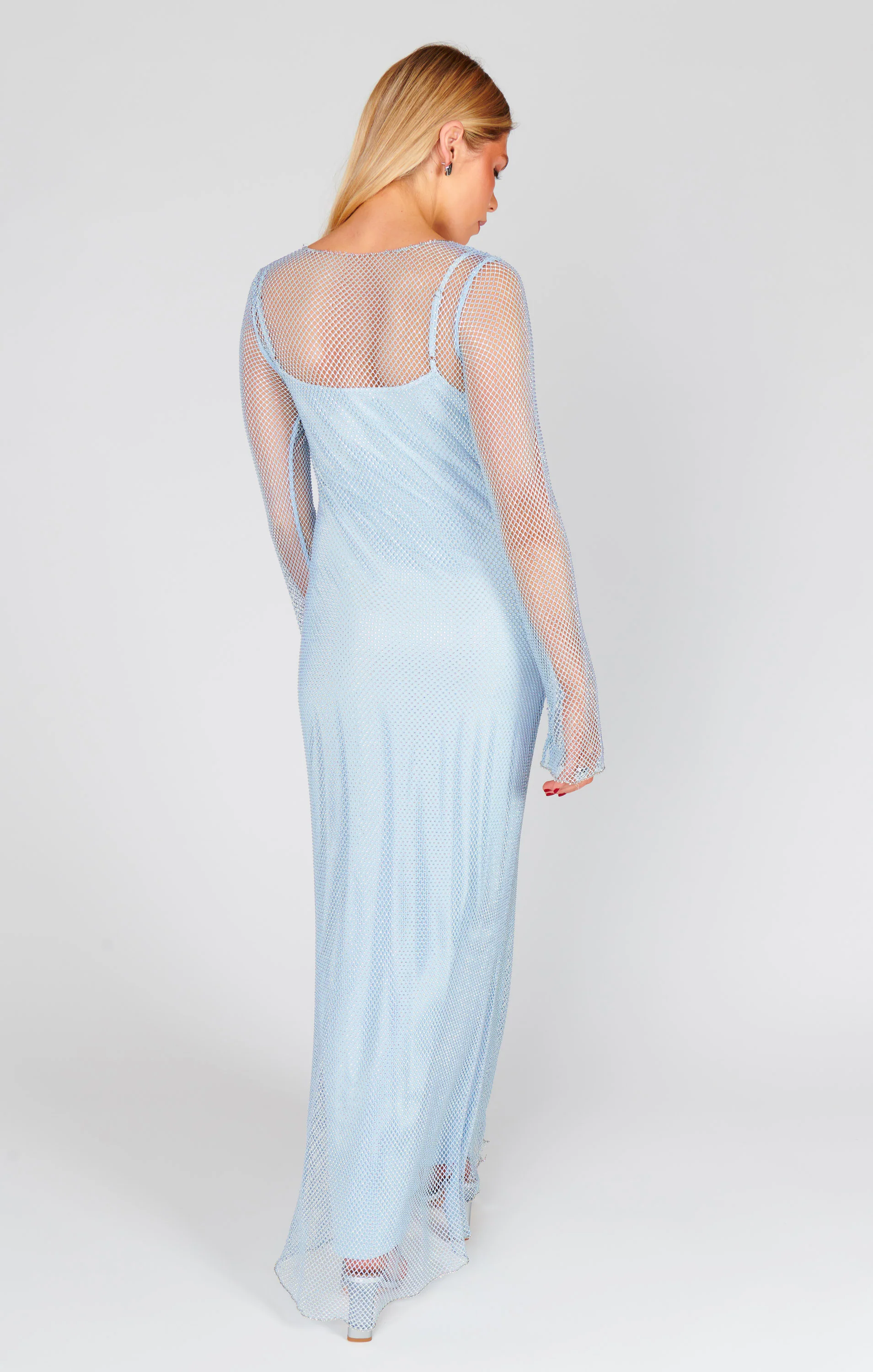 Iconic Maxi Dress ~ Light Blue Glitz