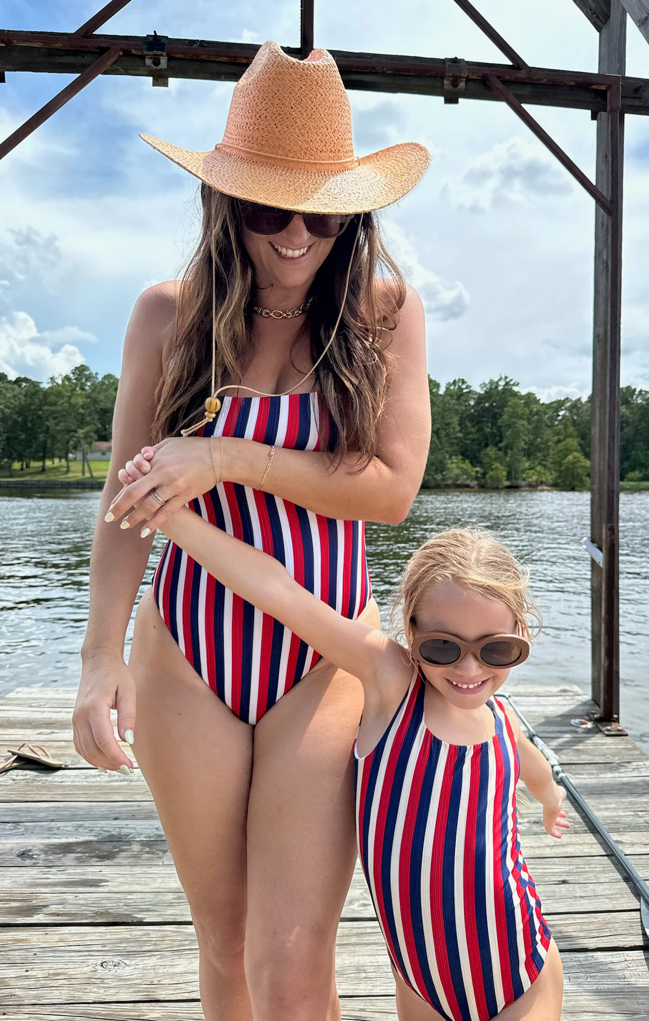The Little Ribbed One Piece ~ Americana Stripe Micro Rib