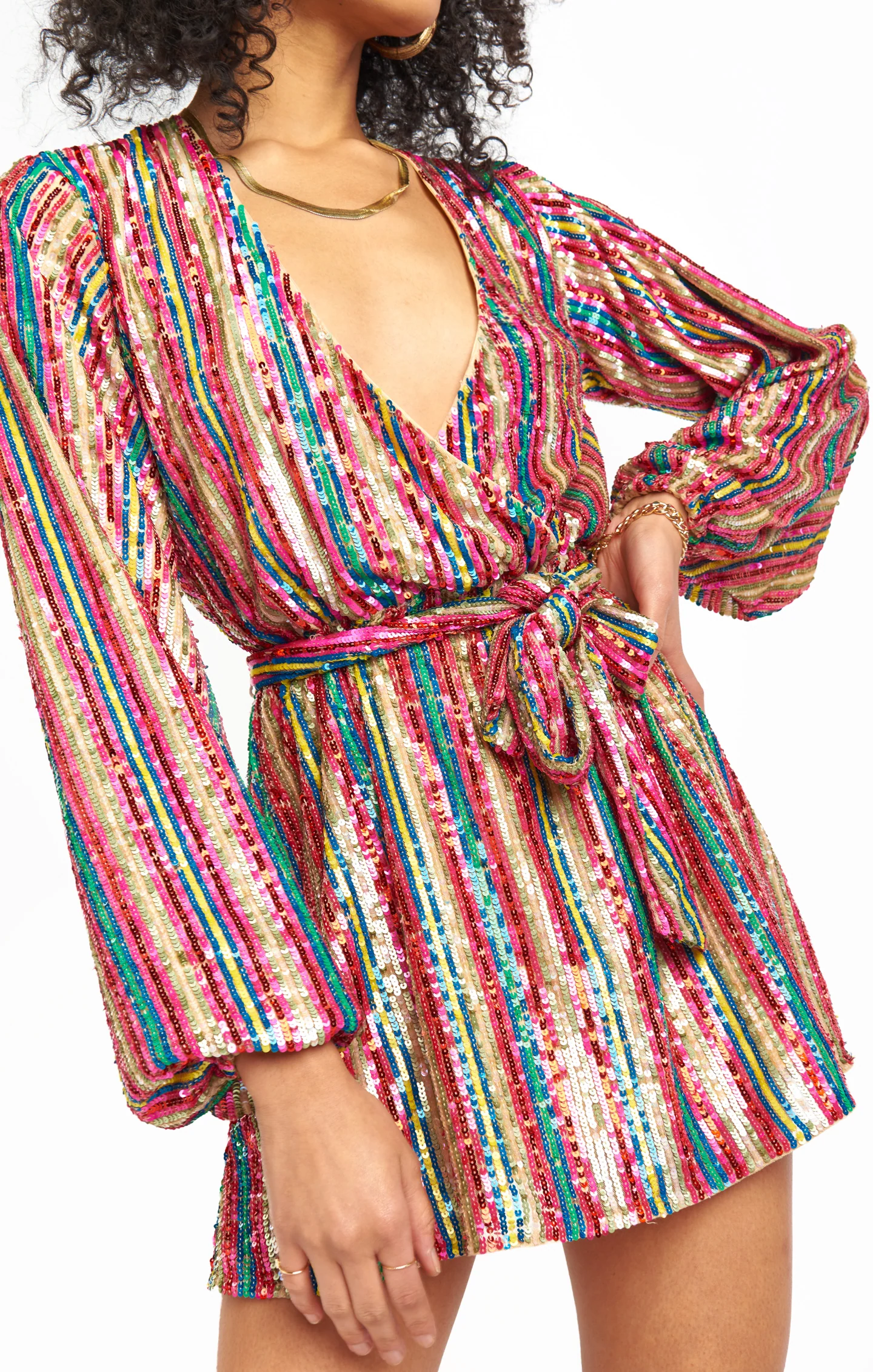 Wear Me Out Dress ~ Disco Rainbow Stripe