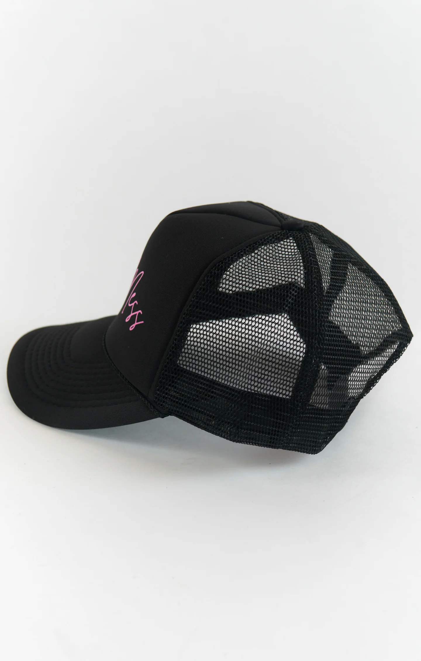 Hot Mess Trucker Hat ~ Black & Hot Pink