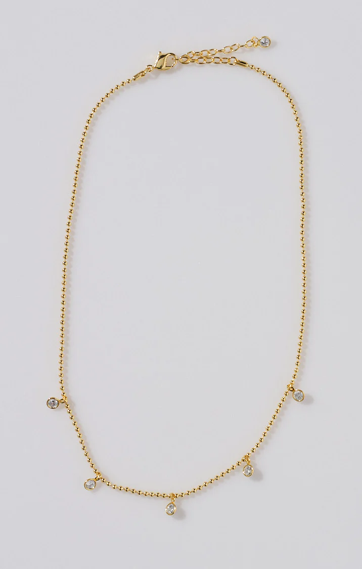 Faithy Jewels Steph Shaker Necklace ~ Crystal