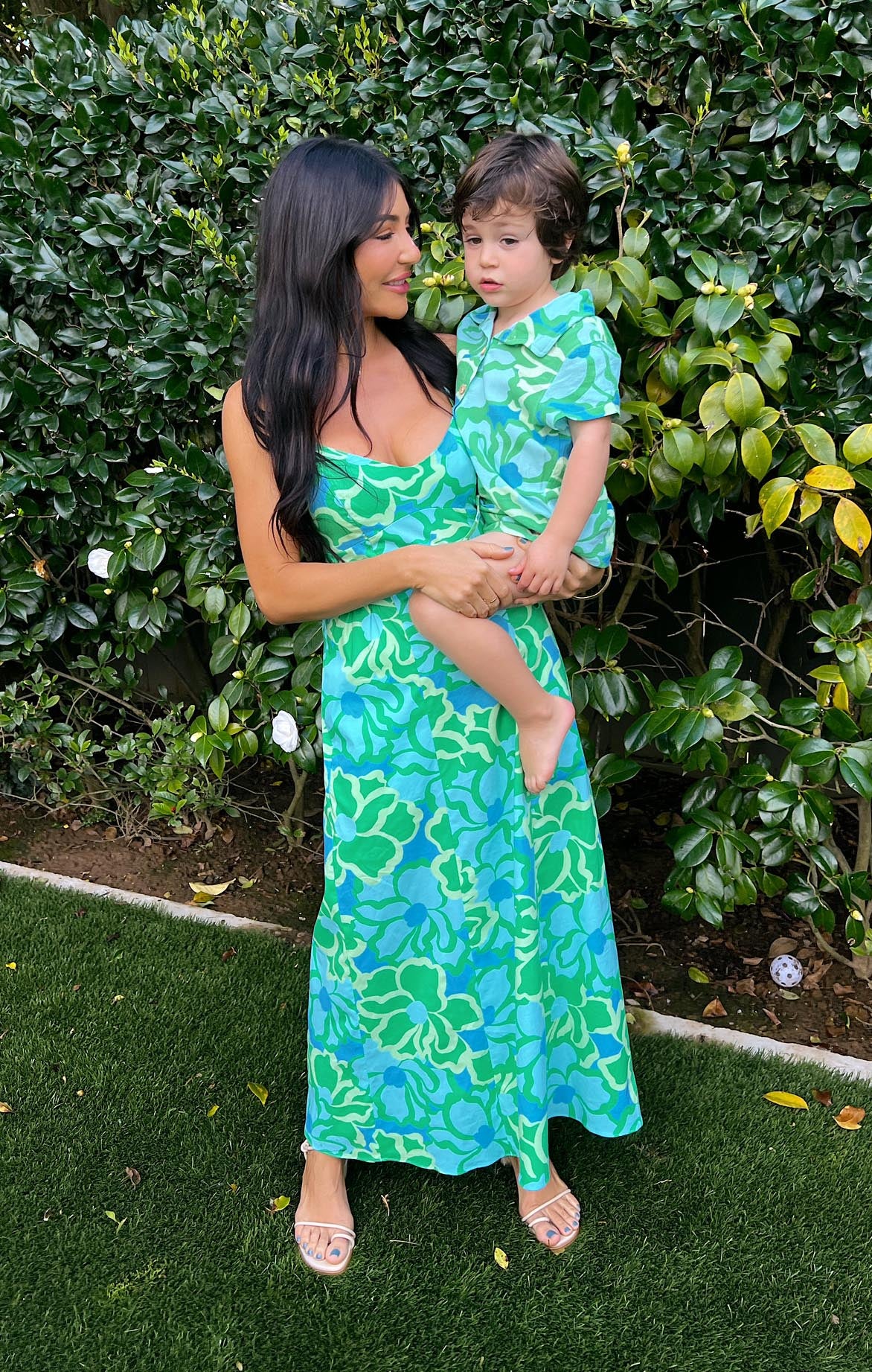 Midi Flow Dress ~ Abstract Poppy