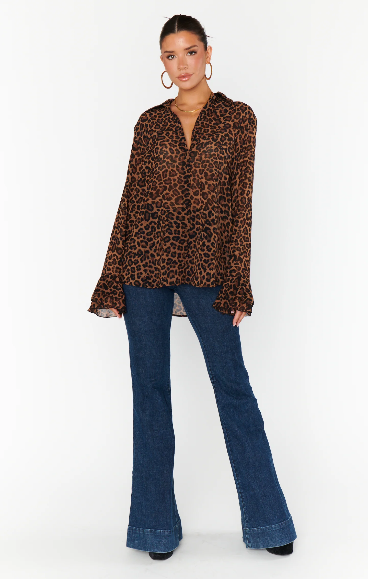 Carmela Top ~ Leopard Latte