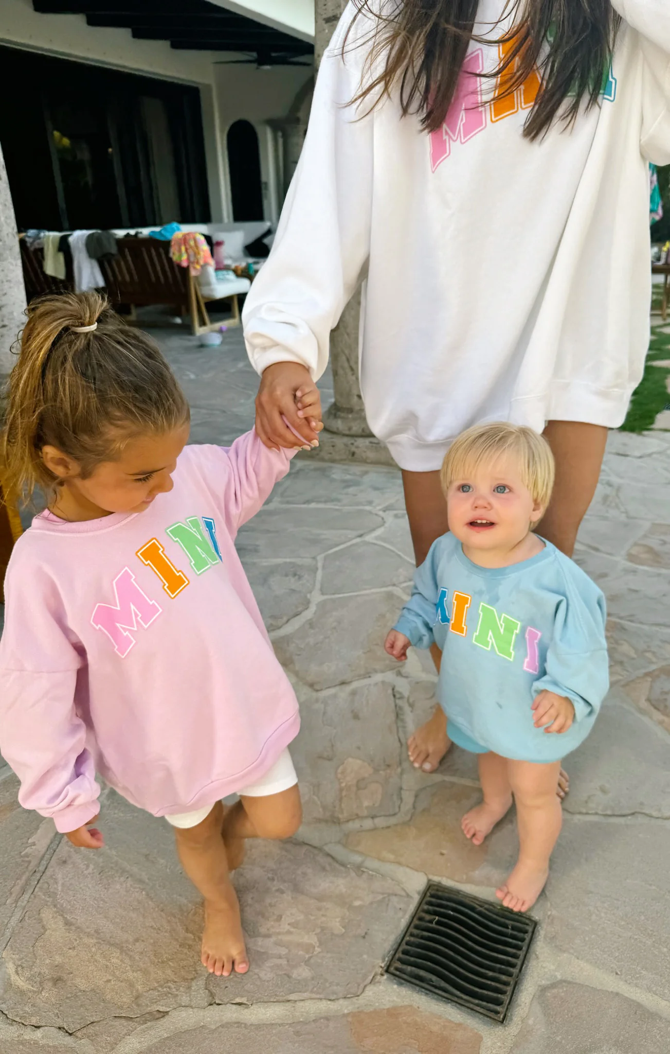 Davis Sweatshirt ~ Blue Mini Graphic