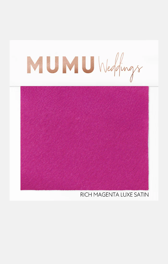 Bridesmaid Fabric Swatch ~ Rich Magenta Luxe Satin