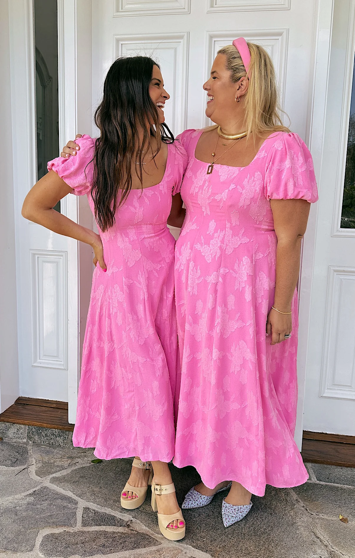 Luna Midi Dress ~ Rose Dot