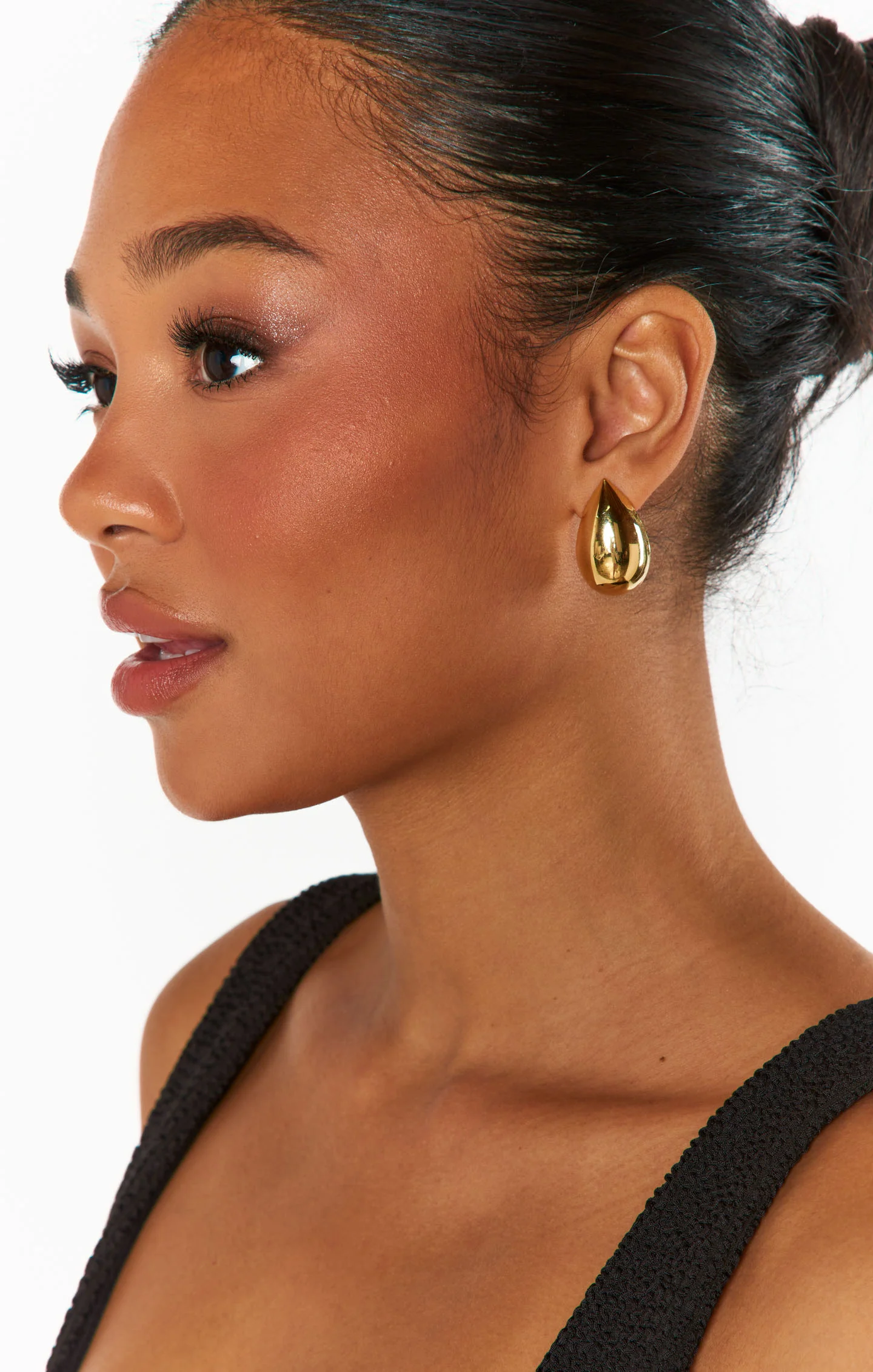 Faithy Jewels Large Teardrop Earring ~ Gold